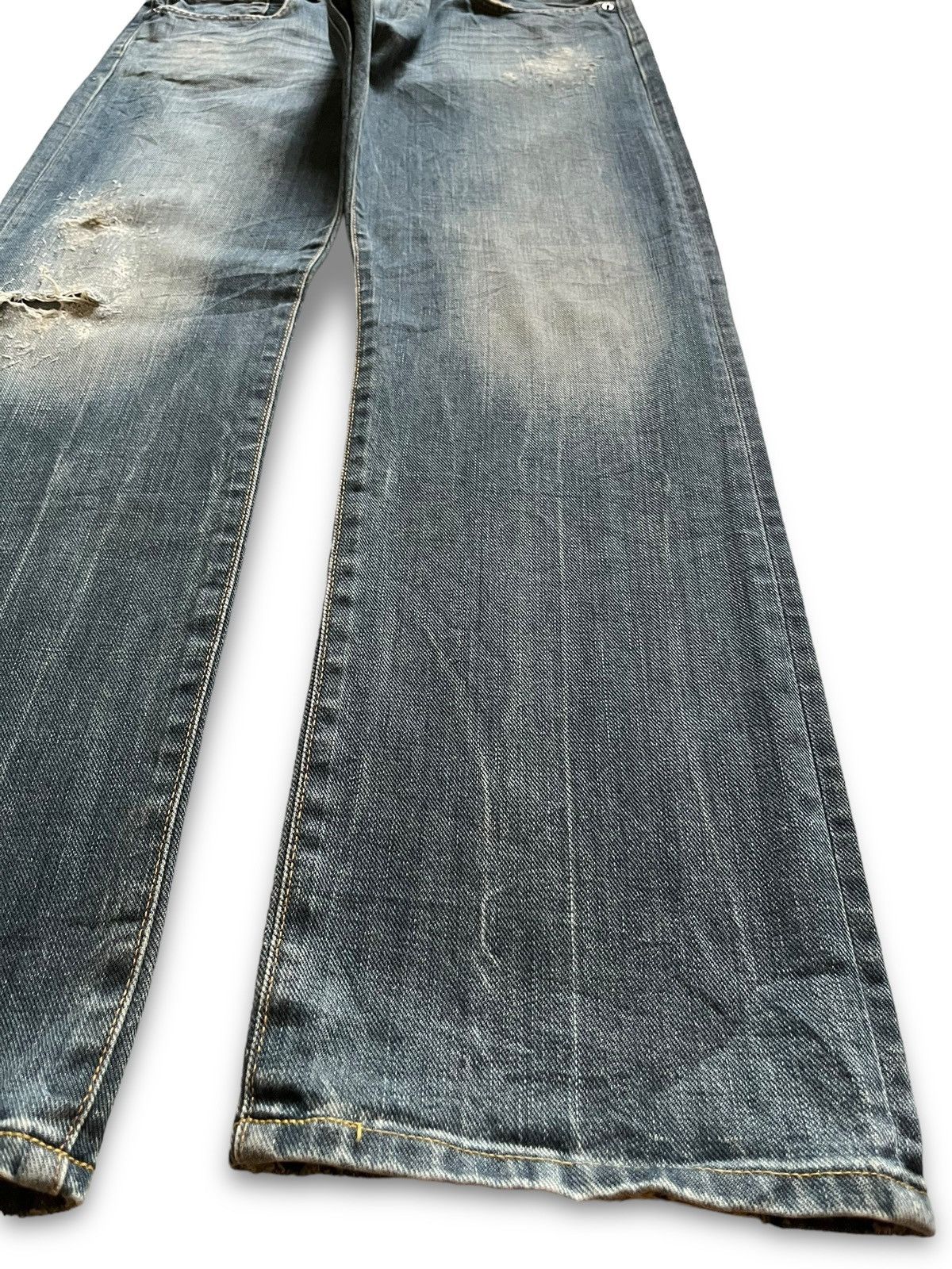 Edwin Vintage Japanese Edwin 503 Faded Wash Distressed Baggy Jeans Size US 35 - 7 Thumbnail
