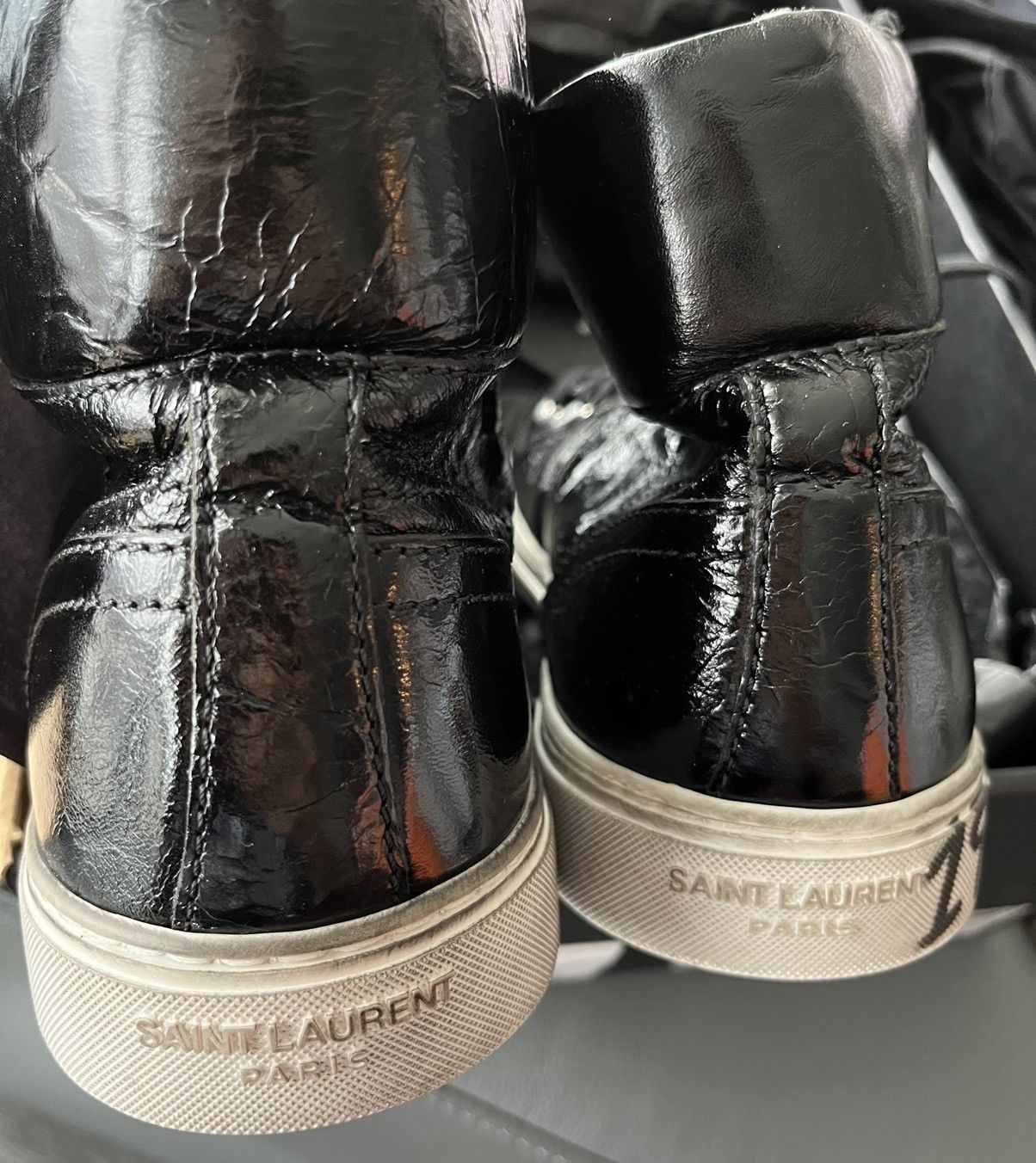 Saint Laurent Paris Super Rare Distressed Washed Saint Laurent Sneaker by Hedi Size US 9.5 / EU 42-43 - 6 Thumbnail