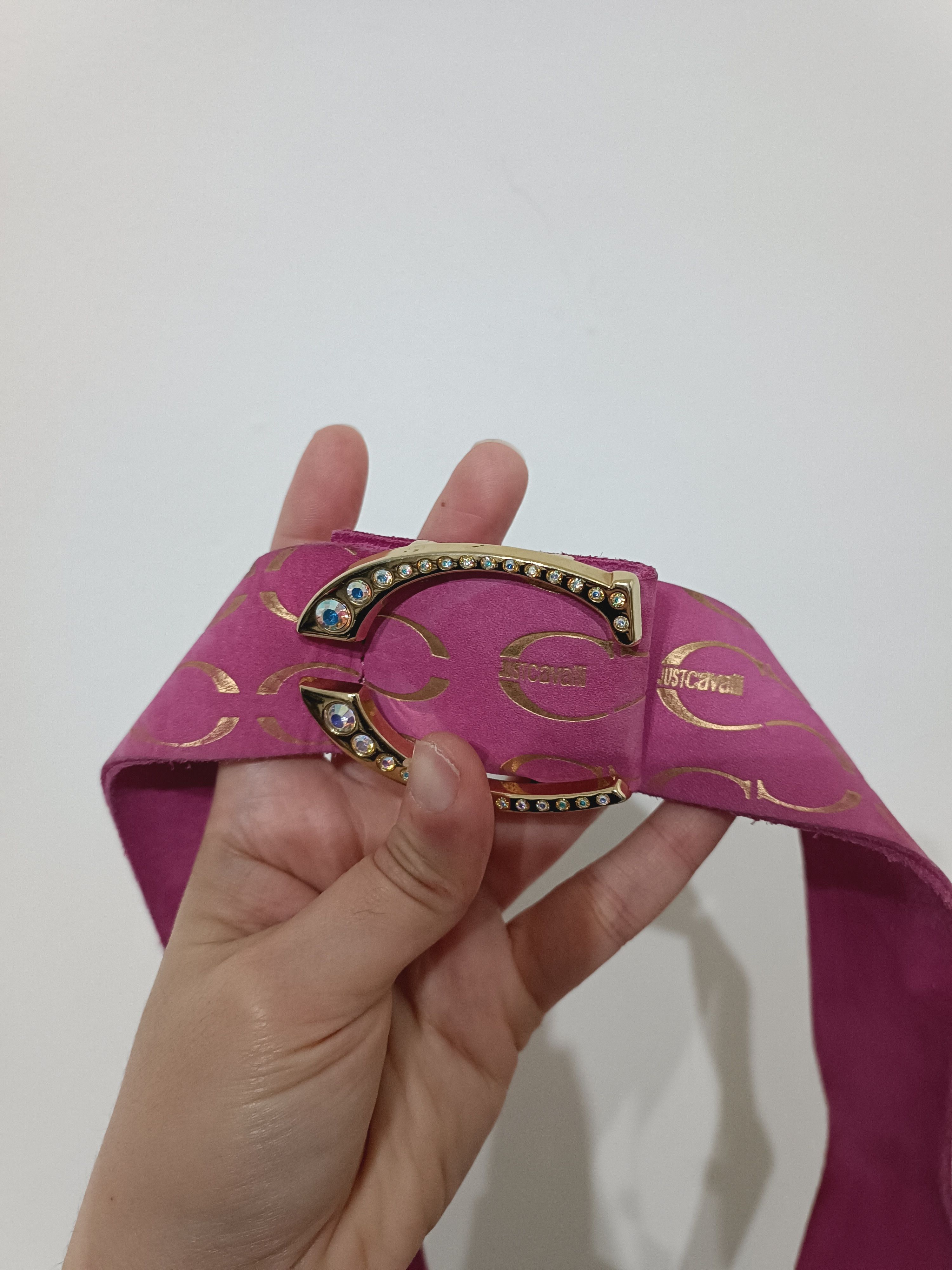 Roberto Cavalli Just cavalli vintage Pink glittery belt cm 75 Size ONE SIZE - 4 Thumbnail