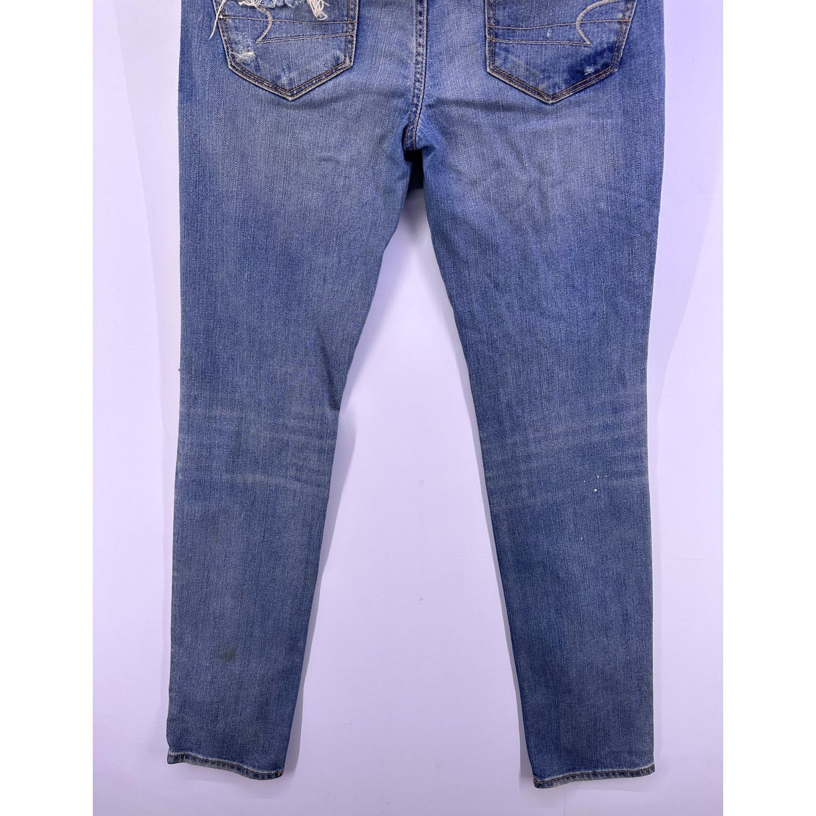 American Eagle Outfitters American Eagle Blue Ripped Skinny Jeans Size 6 Size 28" / US 6 / IT 42 - 9 Thumbnail