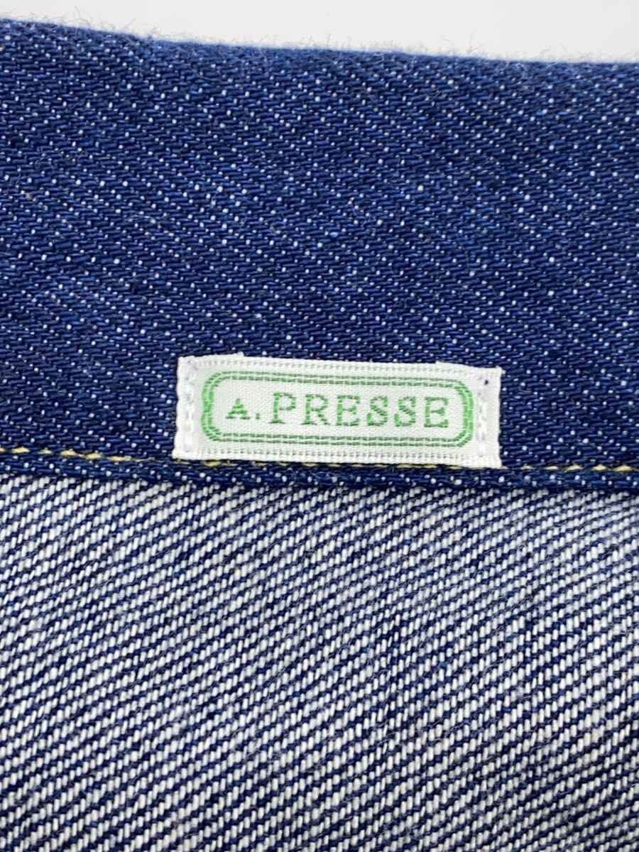 A.PRESSE Denim Jacket, Size 52, Idg, Plain, 25aap-01-39 Size US L / EU 52-54 / 3 - 3 Thumbnail