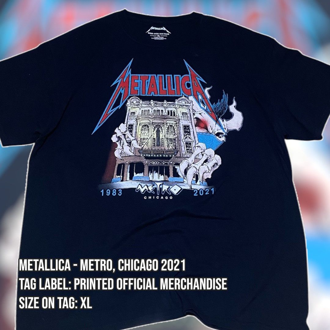 Band Tees × Metallica Metallica - Metro Chicago 2021 Band Tee Size US XL / EU 56 / 4 - 1 Thumbnail