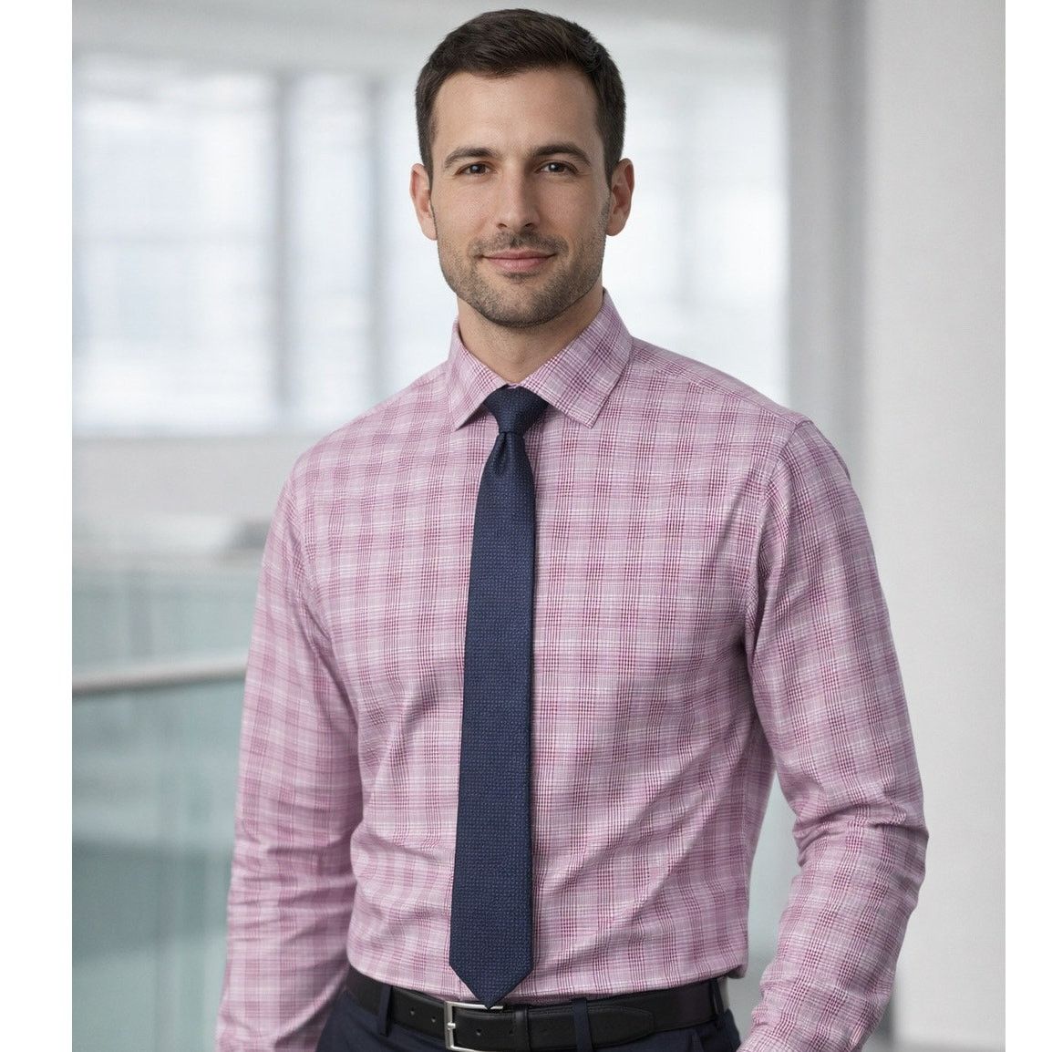 BUGATCHI Bugatchi Abstract Cuff Plaid Button Down Dress Shirt XL Size US XL / EU 56 / 4 - 3 Thumbnail