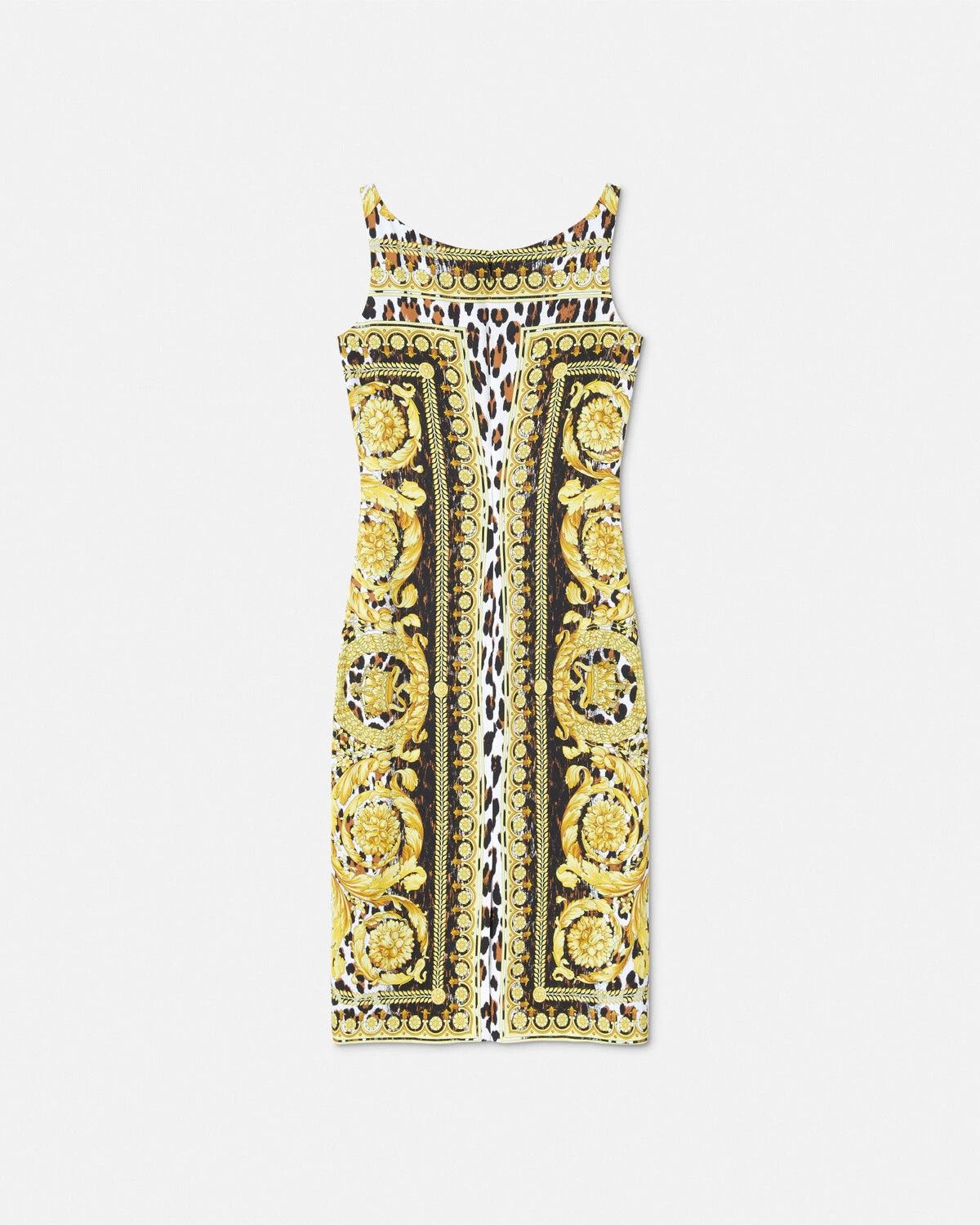 Versace o1y0226 Midi Dress in Multicolor Size M / US 6-8 / IT 42-44 - 3 Thumbnail