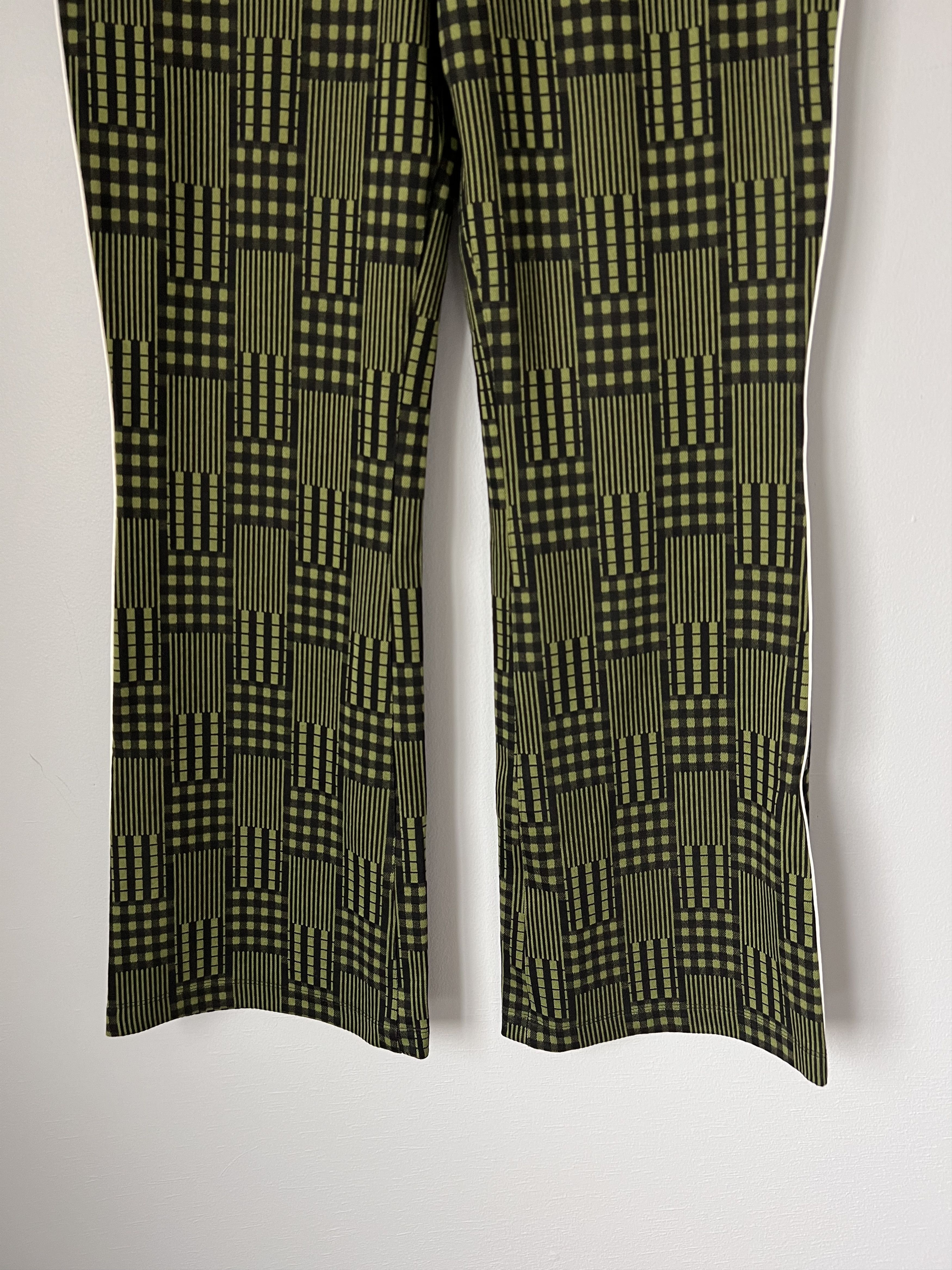 Marni Marni Flared Check Jersey Pants in Grass Green Size US 34 / EU 50 - 3 Thumbnail