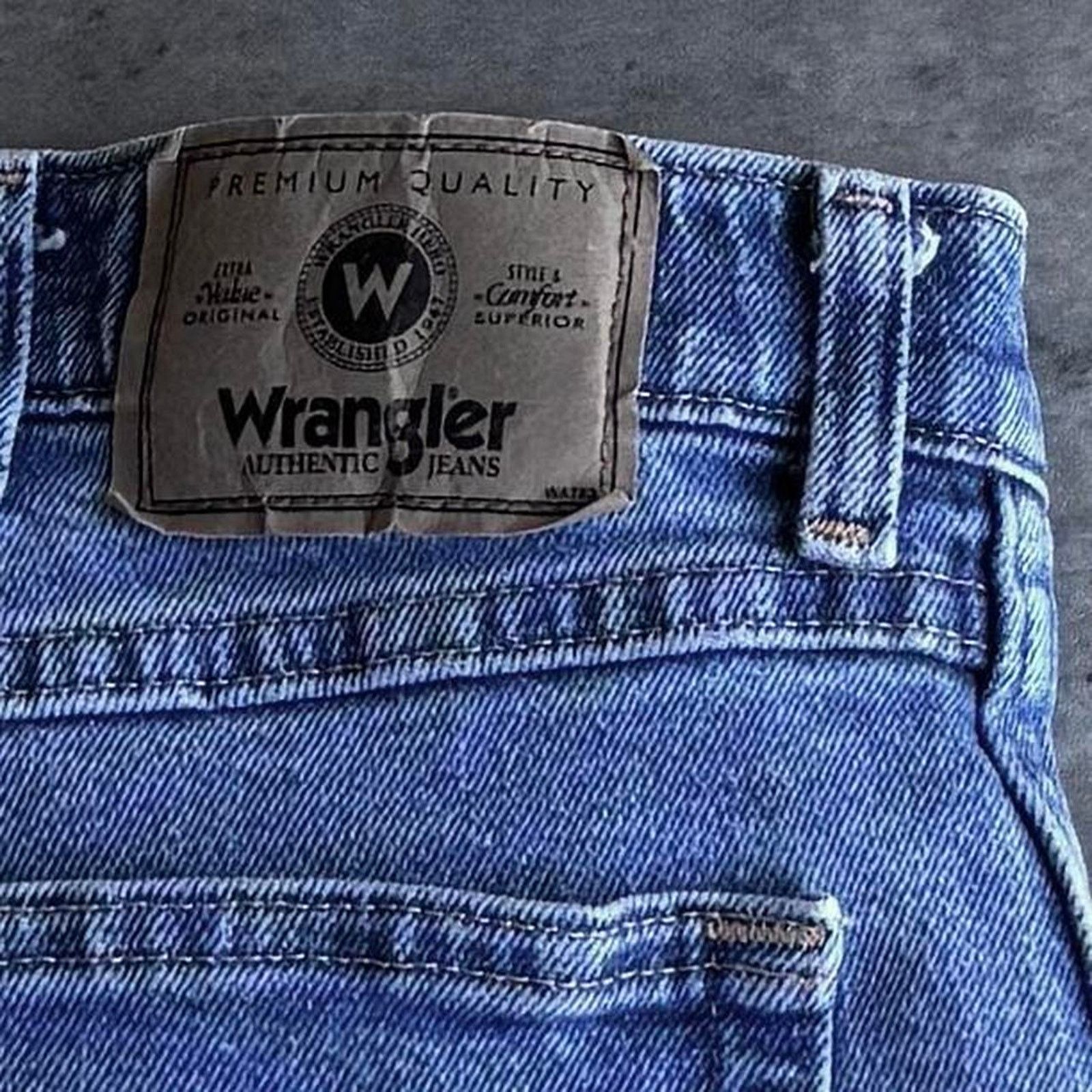 Levi's × Wrangler Vintage Y2K Wrangler Baggy Regular Fit Essential Denim Jeans Size US 42 / EU 58 - 3 Thumbnail