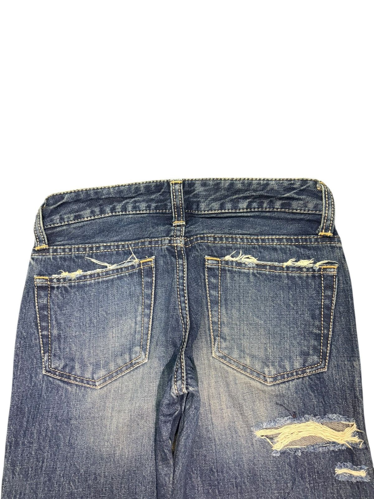 Hysteric Glamour Vintage Japanese Brand Distress Low Rise Flare Jeans Size 26" / US 2 / IT 38 - 4 Thumbnail