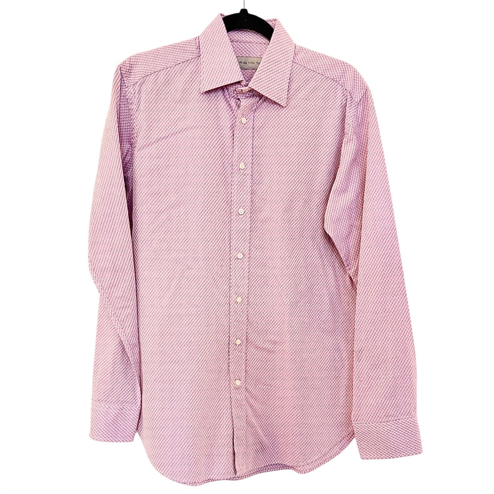 Etro Etro Pink Cotton Button Down Shirt Size US L / EU 52-54 / 3 - 1 Thumbnail