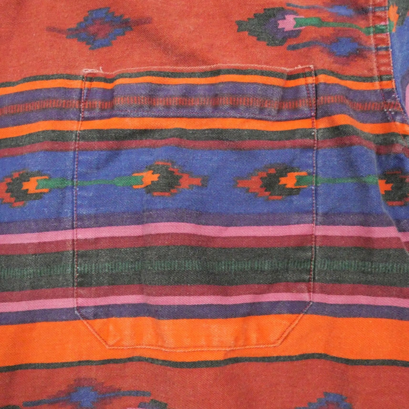 Vintage VINTAGE Copper Key Shirt Womens L Orange Blue Aztec Western Button Up Canvas Size L / US 10 / IT 46 - 4 Thumbnail