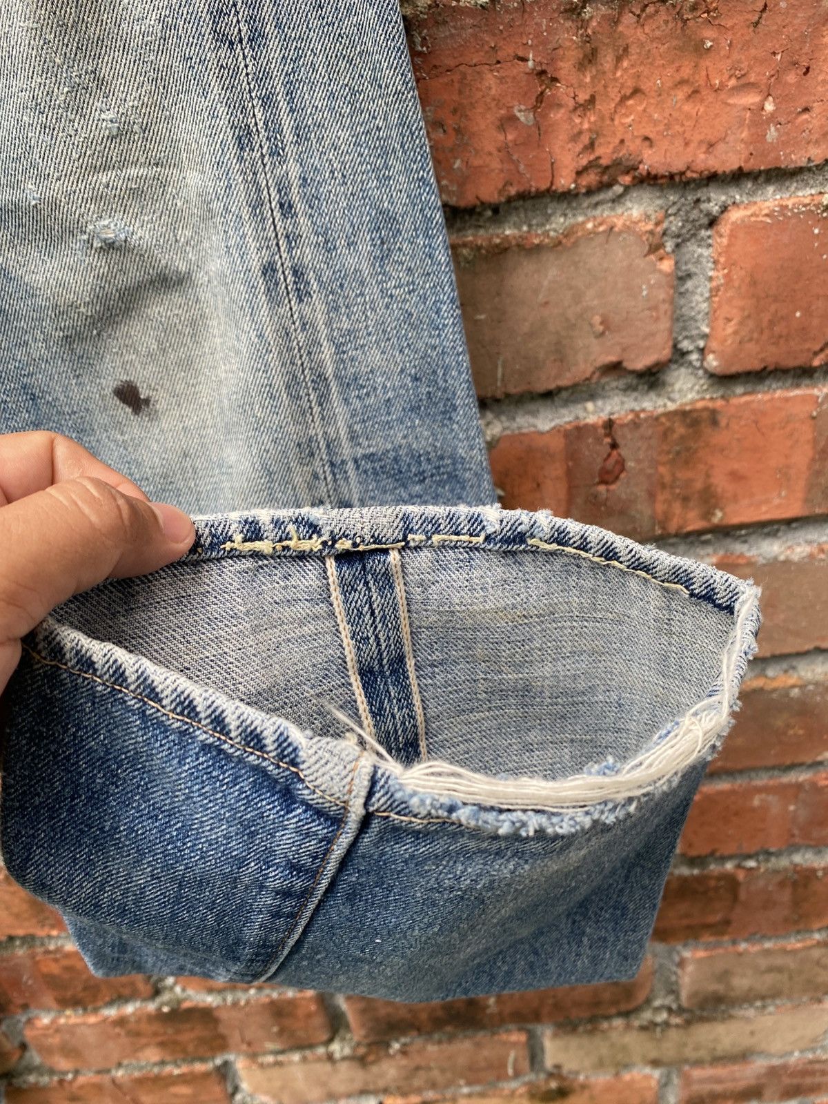Denime × Japanese Brand × The Flat Head W29x32 denime redline distressed made in JAPAN Size US 29 - 5 Thumbnail