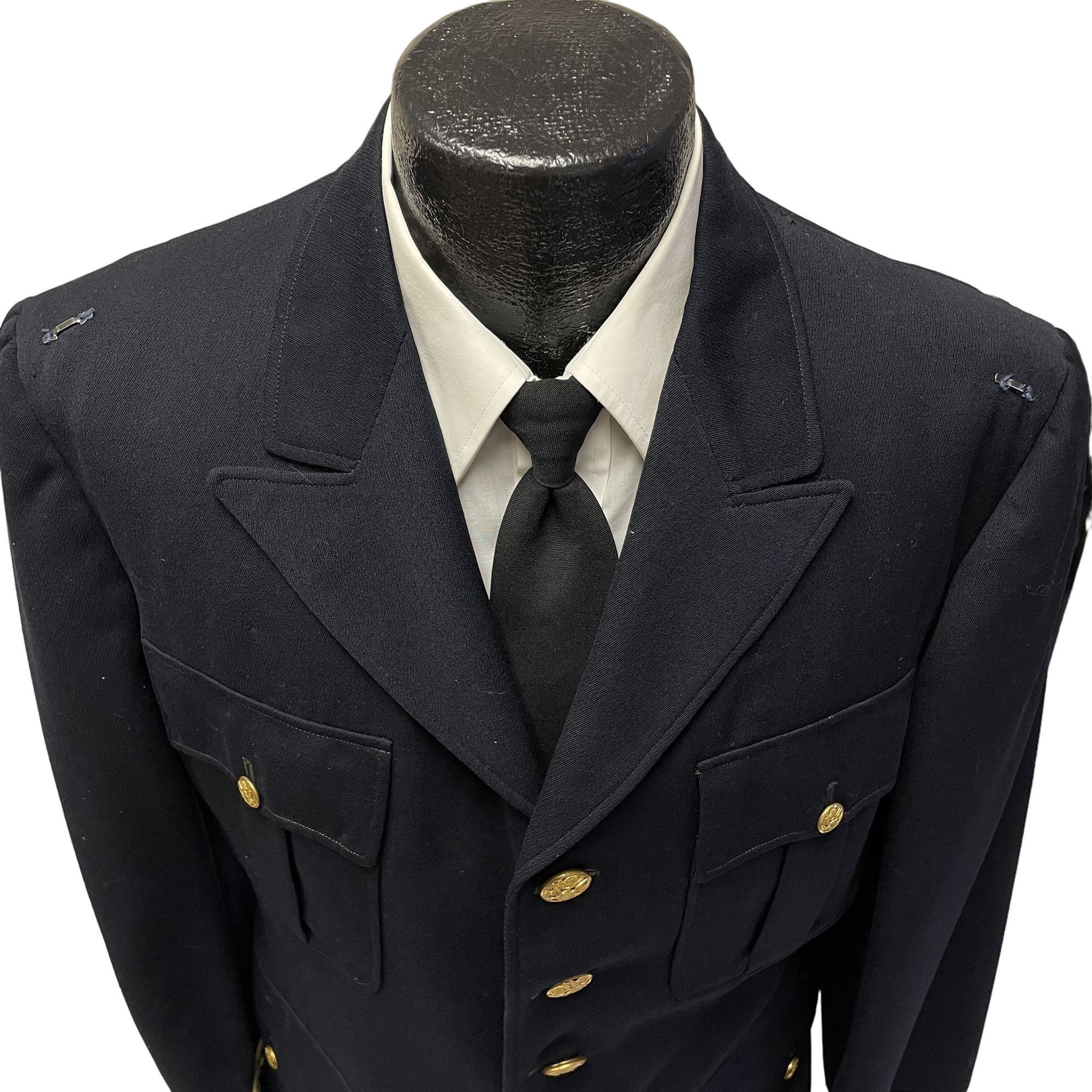 Other Vtg Korean War Era Blue GABARDINE USN Navy Officer Jacket Size 42R - 2 Thumbnail
