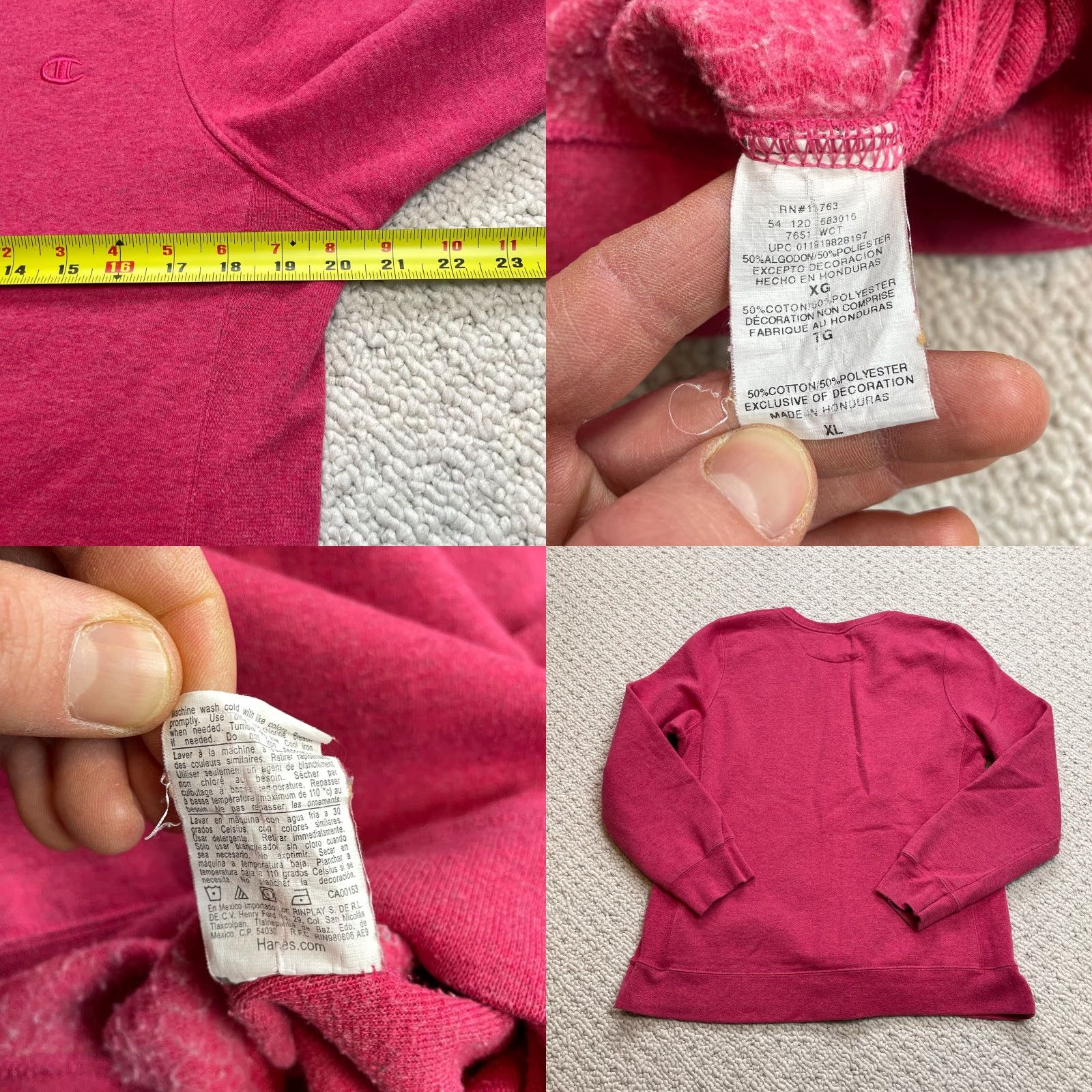 Champion Champion Sweatshirt Womens XL Pink Pullover Logo Crew Soft Athleticwear Sweater Size XL / US 12-14 / IT 48-50 - 8 Thumbnail