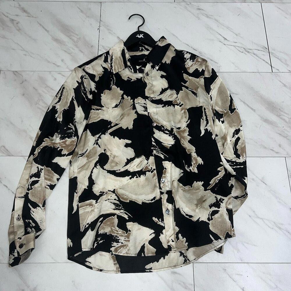 Designer AKINGS Floral Satin Shirt (Size XS) Size US XS / EU 42 / 0 - 1 Thumbnail