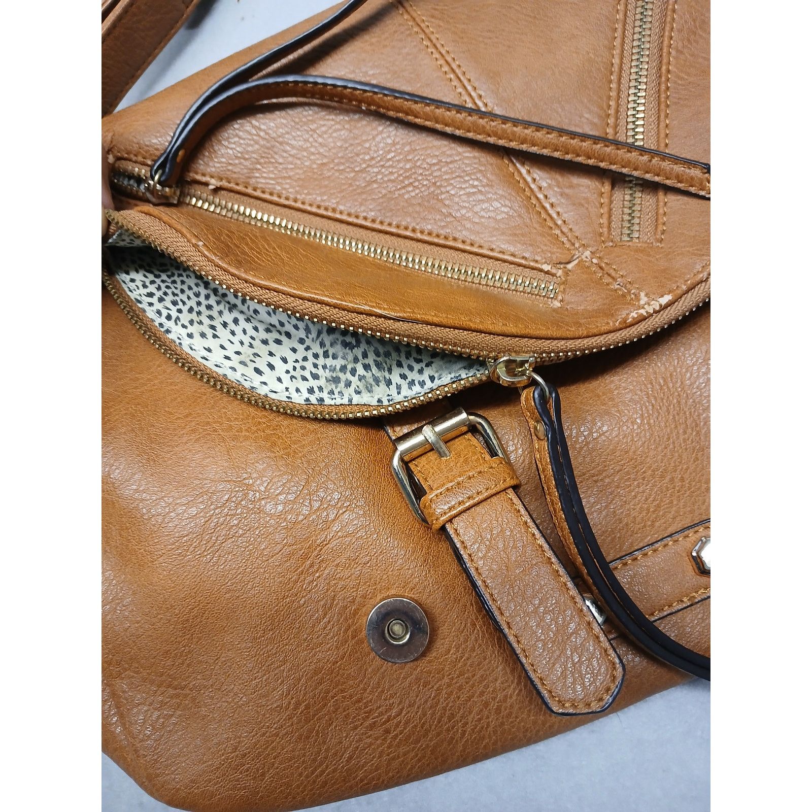 Call It Spring Call It Spring Orange Handcrafted Full Leather Saddle Bag Size ONE SIZE - 15 Thumbnail