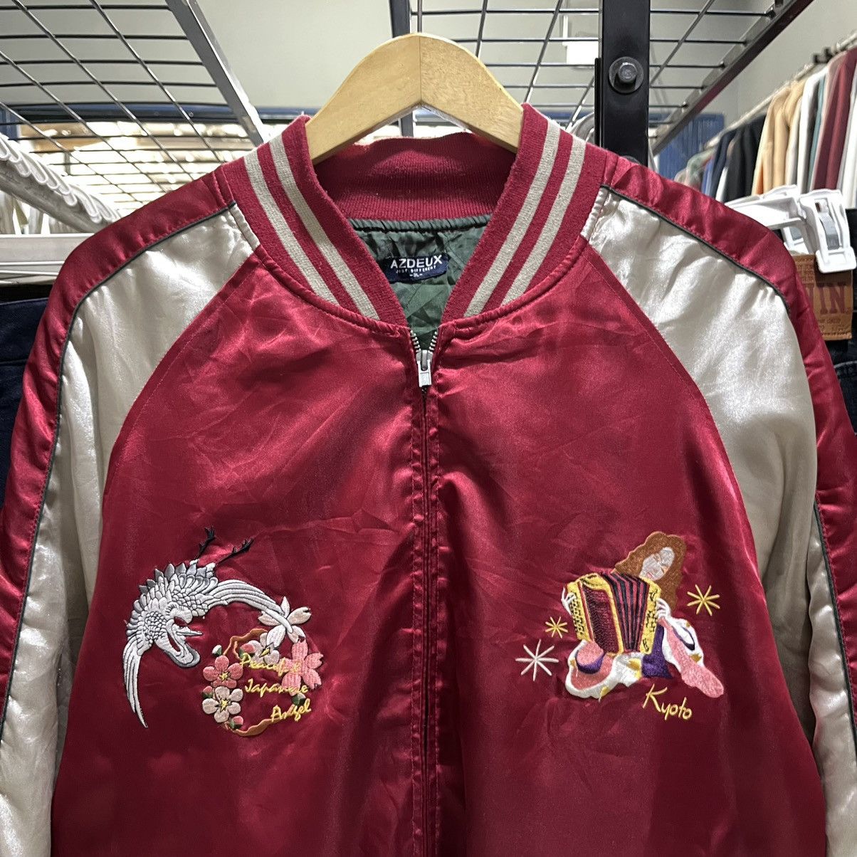 Kapital Rare Vintage Japanese Souvenir Jacket AZDEUX l Satin Bomber Size US XL / EU 56 / 4 - 3 Thumbnail