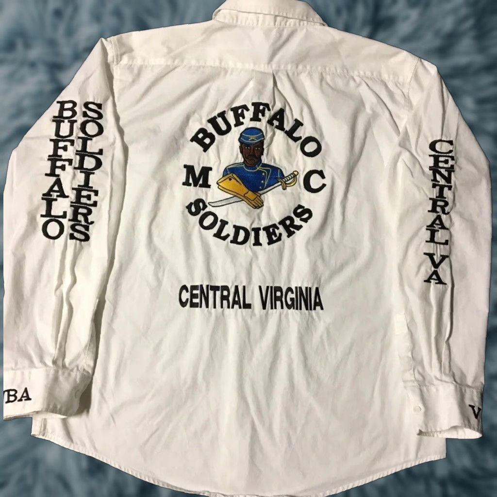 Vintage VINTAGE Buffalo Soldiers MC Pretty Ricky Shirt XL White Graphic Tee Men Size US XL / EU 56 / 4 - 1 Thumbnail