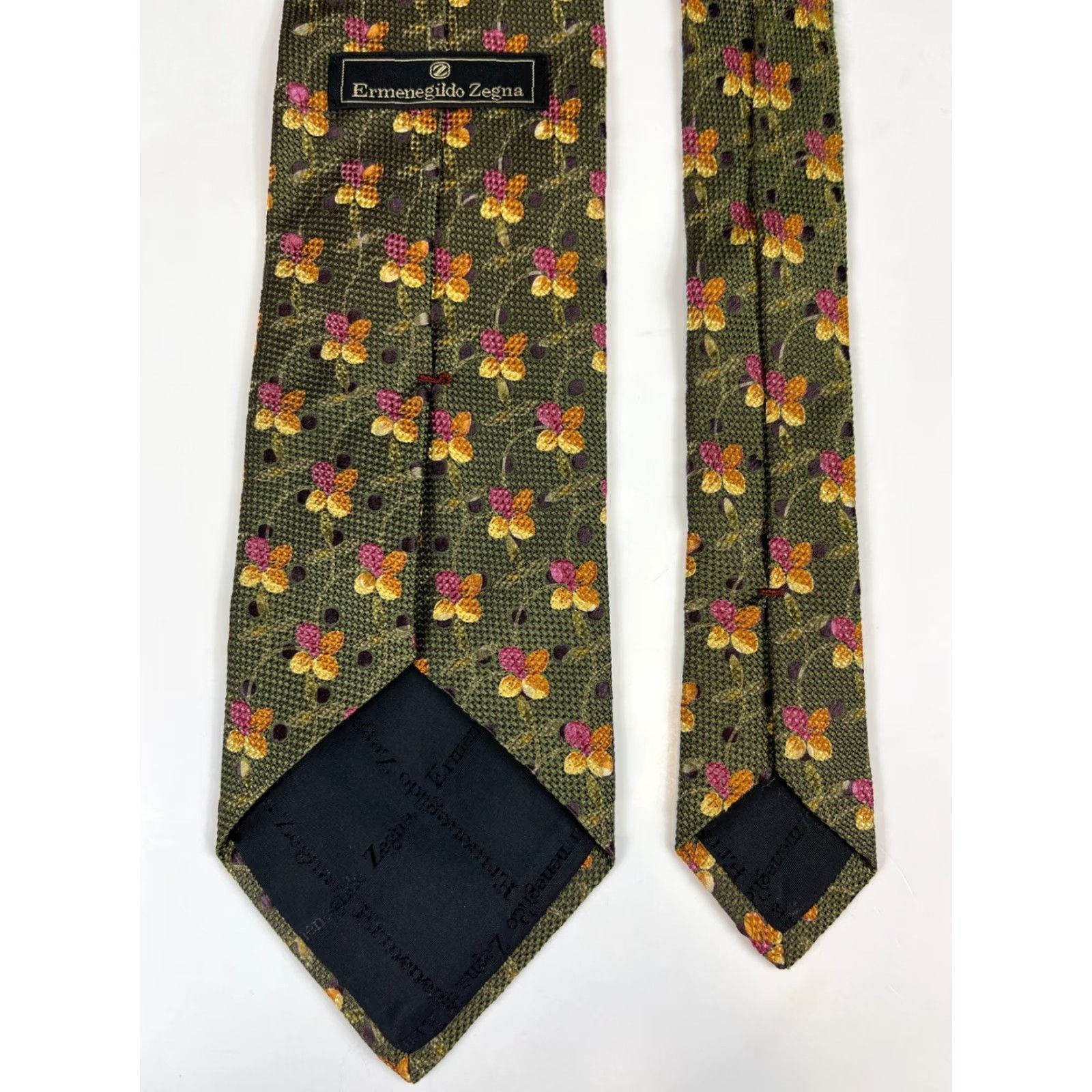 Ermenegildo Zegna VINTAGE Ermenegildo Zegna Men's Luxury Silk Tie Floral Made in Italy Size ONE SIZE - 6 Thumbnail