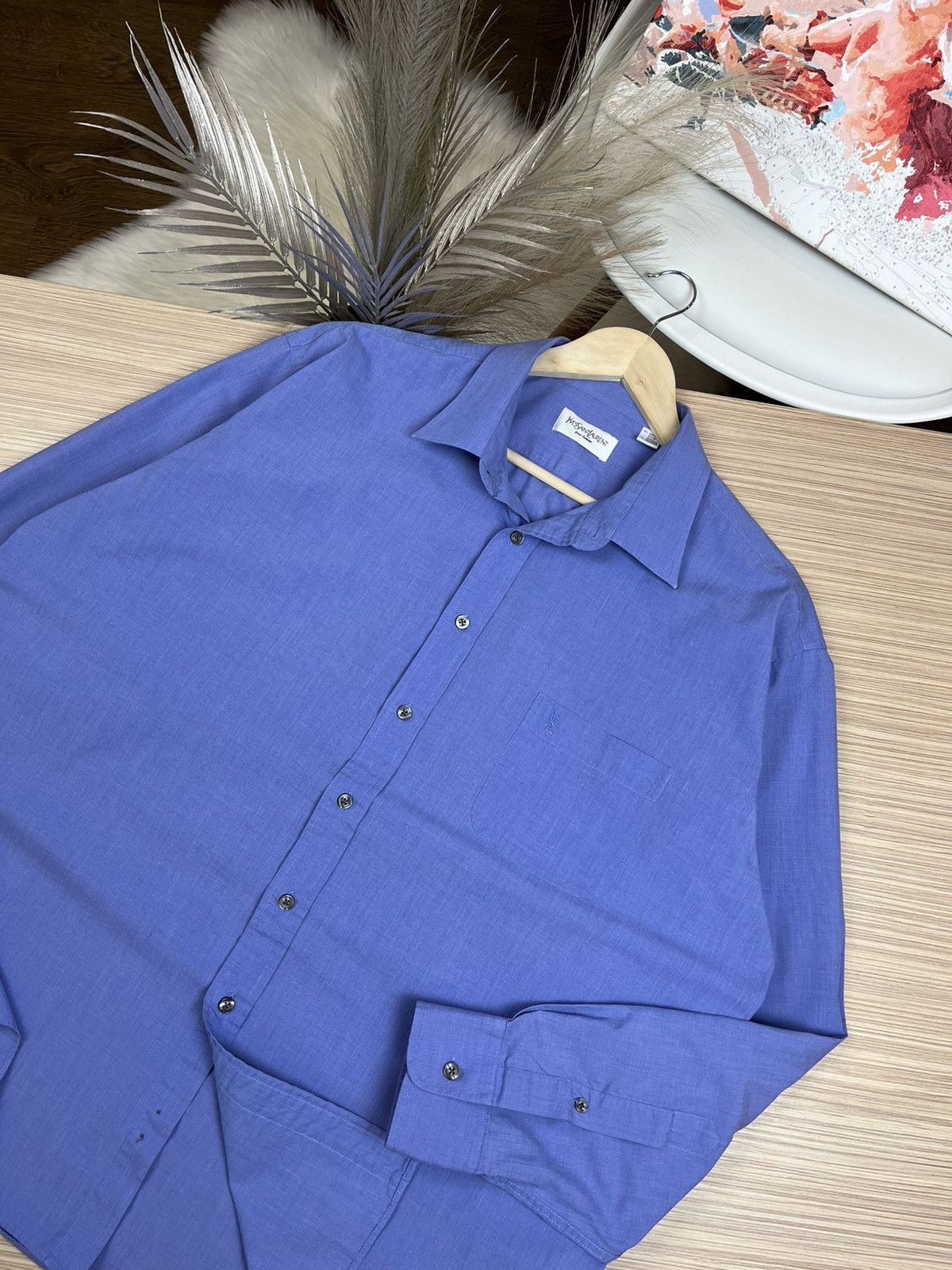 Vintage × Yves Saint Laurent Very crazy Vintage YSL Shirt Size US XL / EU 56 / 4 - 2 Thumbnail