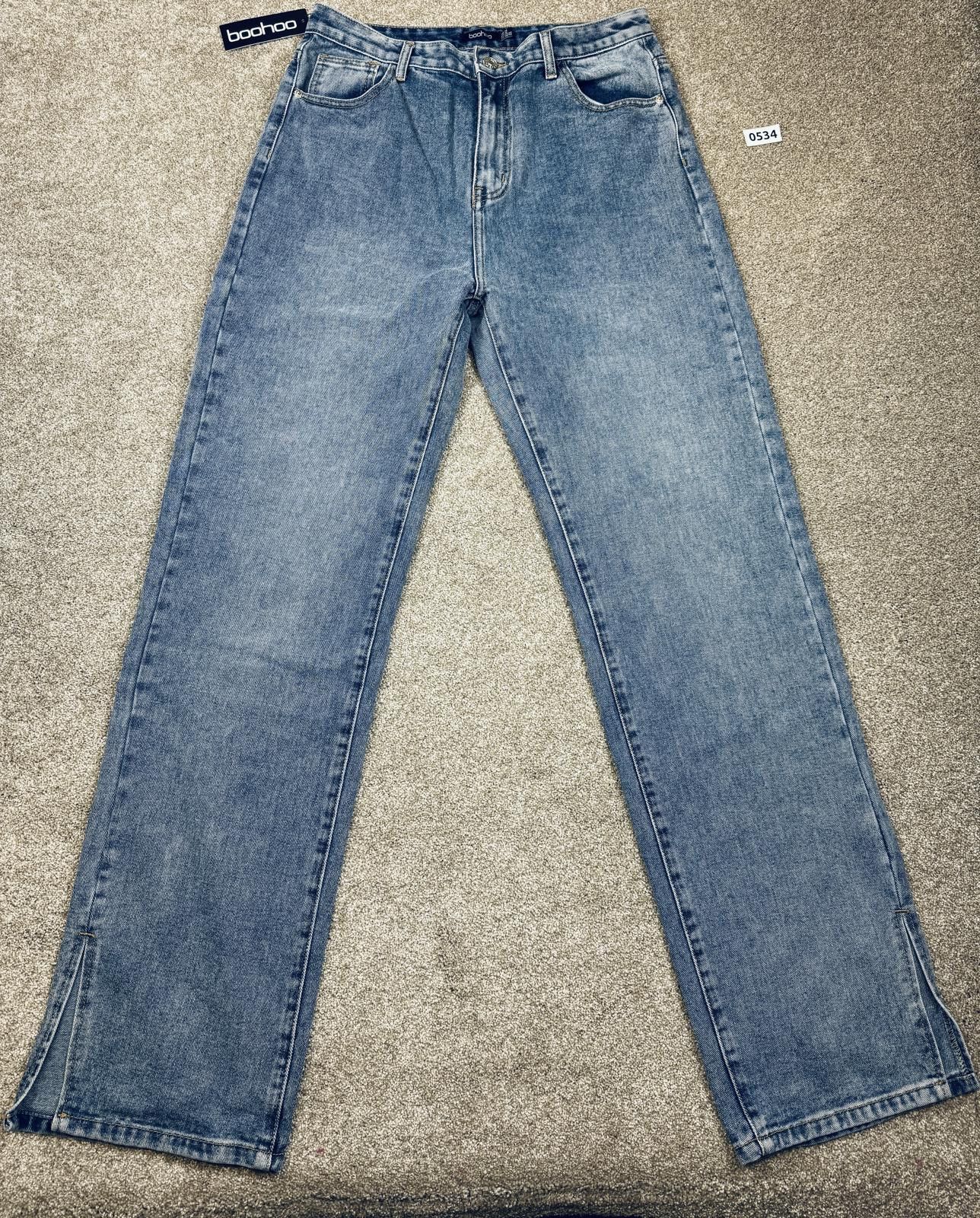 Boohoo boohoo High Waist Wide Leg Jeans UK 14 US 10 EU 42 Size 32" / US 10 / IT 46 - 1 Thumbnail