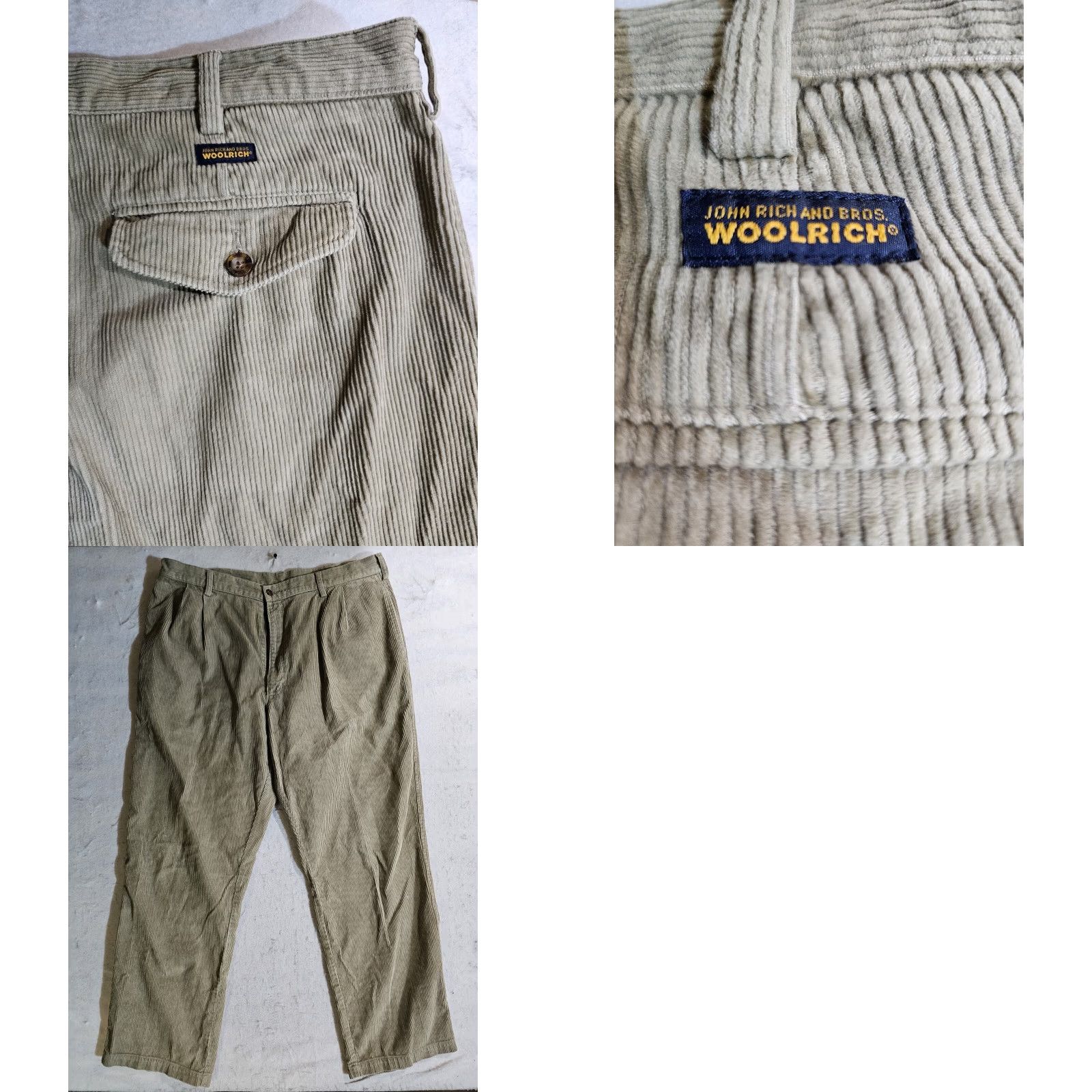 Vintage VINTAGE Woolrich Khaki Corduroy Pants 1980s Signature Style 1956 Straight Fit Mens Sz 40x32 Size US 40 / EU 56 - 8 Thumbnail
