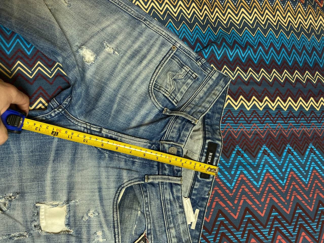 Replay × Vintage Vintage Replay Flared Distressed Jeans Size US 29 - 6 Thumbnail