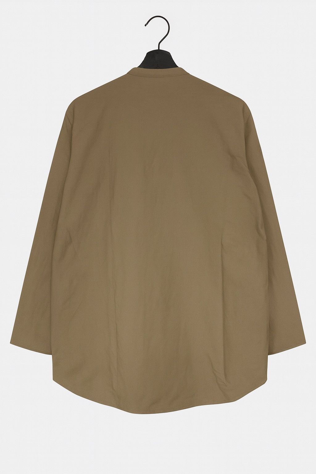 Muji Muji Brown Cotton Oversized Stand Collar Shirt – Minimalist Size US XL / EU 56 / 4 - 2 Thumbnail