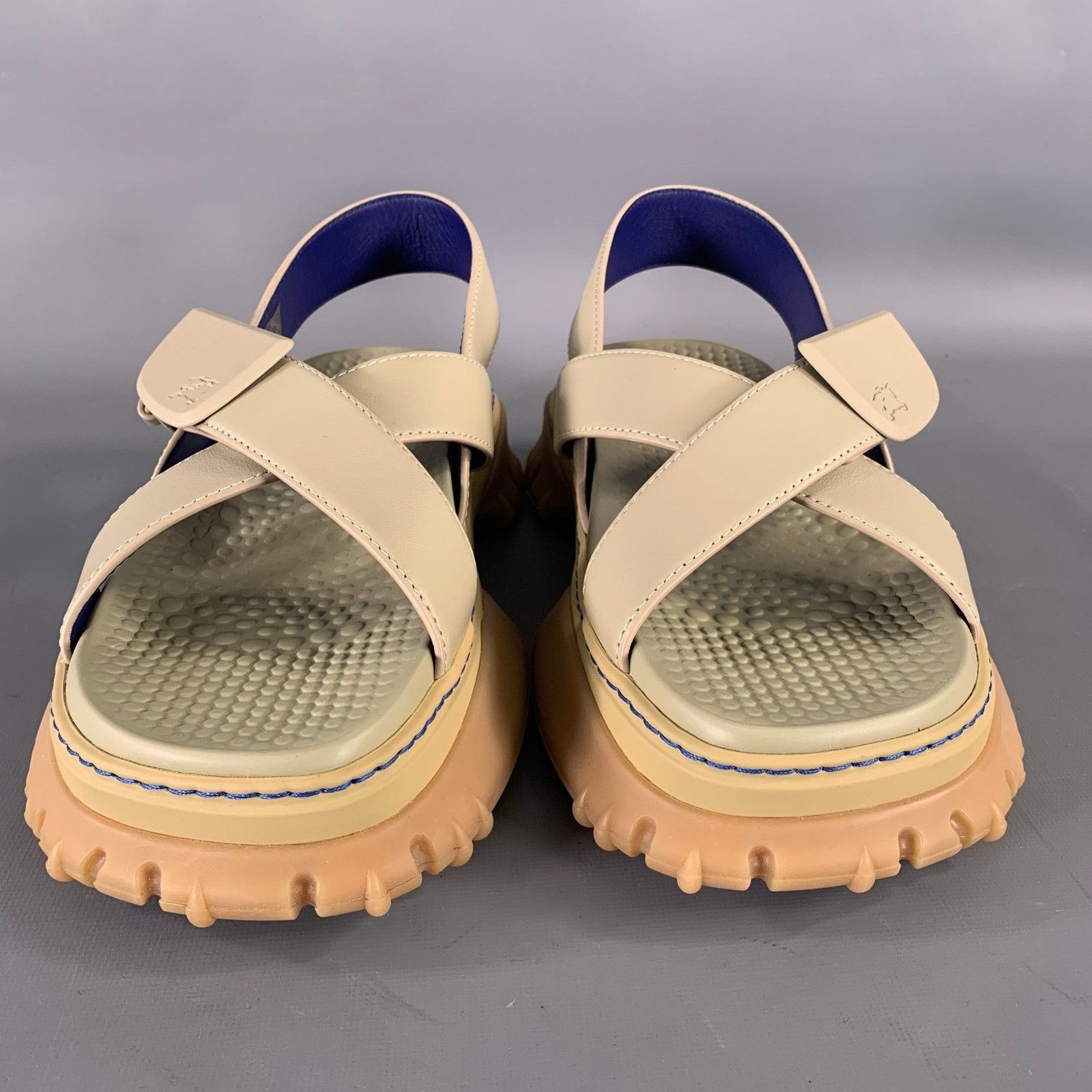 Burberry BURBERRY Size 10 Tan Leather Sandals Size US 10 / EU 43 - 4 Thumbnail