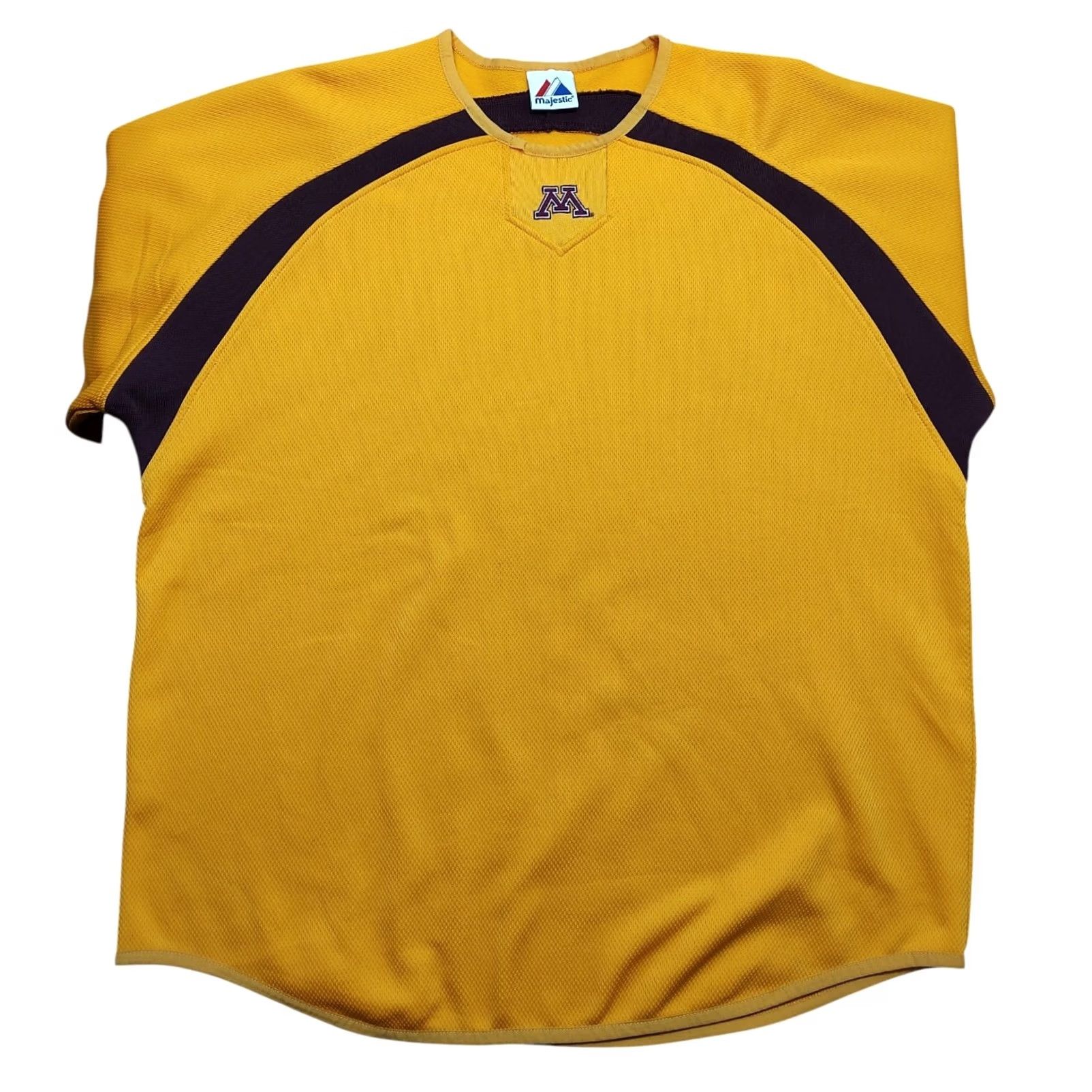 NCAA Majestic NCAA Minnesota Gophers Yellow Red Long Sleeve Thermal Base Shirt XL Men Crew Neck Pullover T-Shirt Activewear Size US XL / EU 56 / 4 - 2 Thumbnail