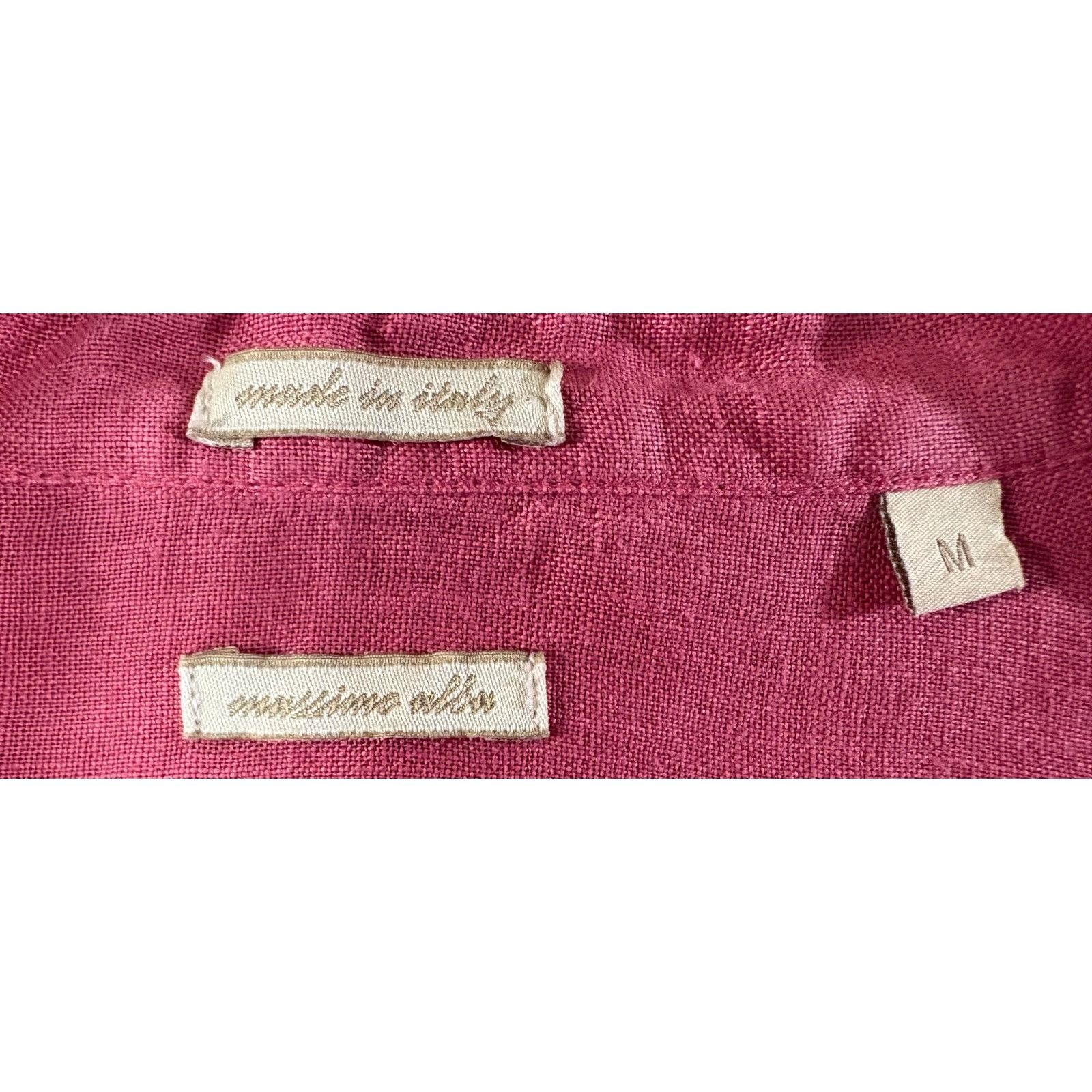 Massimo Alba MASSIMO ALBA Kos Band Collar linen shirt sz M color pink Mad Size US M / EU 48-50 / 2 - 4 Thumbnail