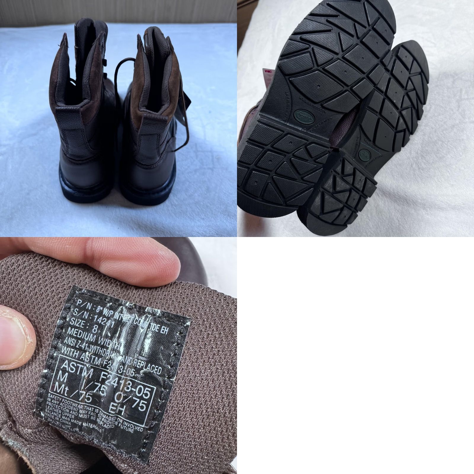 Vintage HyTest Boots Mens Size 8.5 Brown Waterproof Insulated Safety ContourMet Boots Size US 9 / EU 42 - 8 Thumbnail