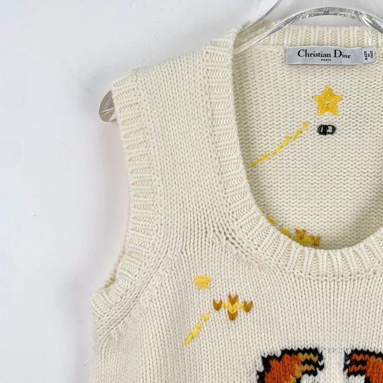 Dior Dior 22 Tanabata Series Beige Crab Inlaid Wool Round Neck Size S / US 4 / IT 40 - 3 Thumbnail
