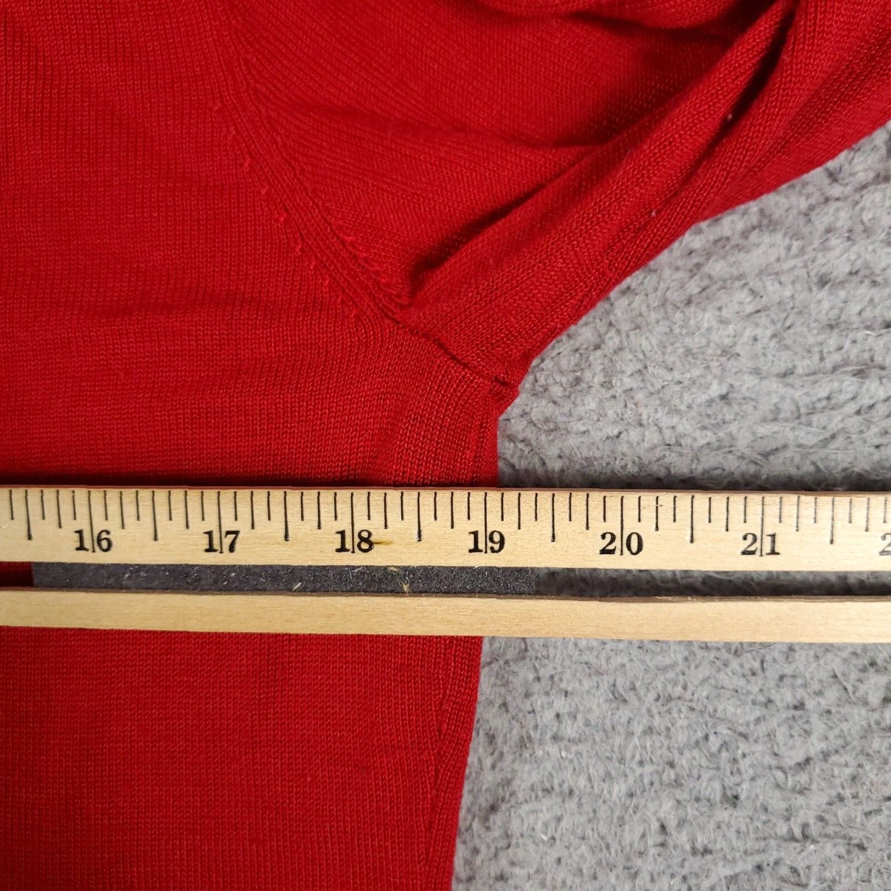 Tommy Hilfiger Tommy Hilfiger Womens Red Turtleneck Sweater Large Long Sleeve Cotton Blend Pullover Casual Business Size L / US 10 / IT 46 - 7 Thumbnail