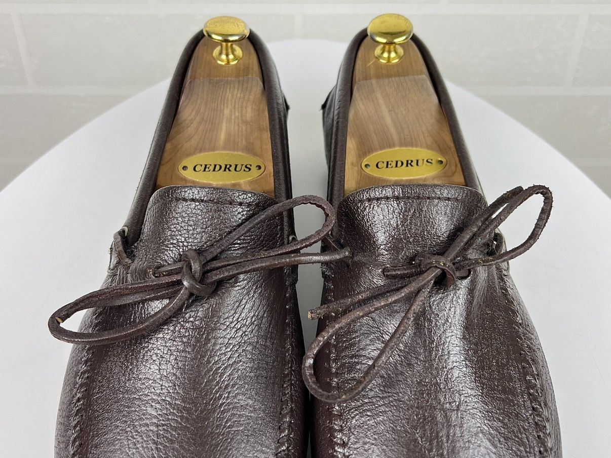 Prada PRADA MILANO Loafers Leather Drivers Mocassins Logo Brown Size US 10 / EU 43 - 7 Thumbnail