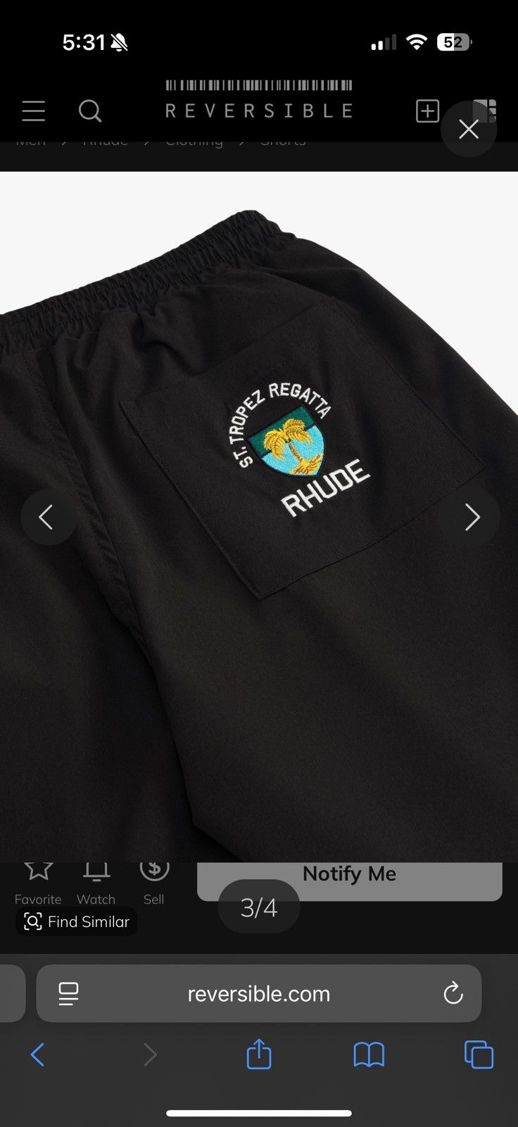 Rhude Rhude St. Tropez Crest Logo Short Size US 34 / EU 50 - 11 Thumbnail