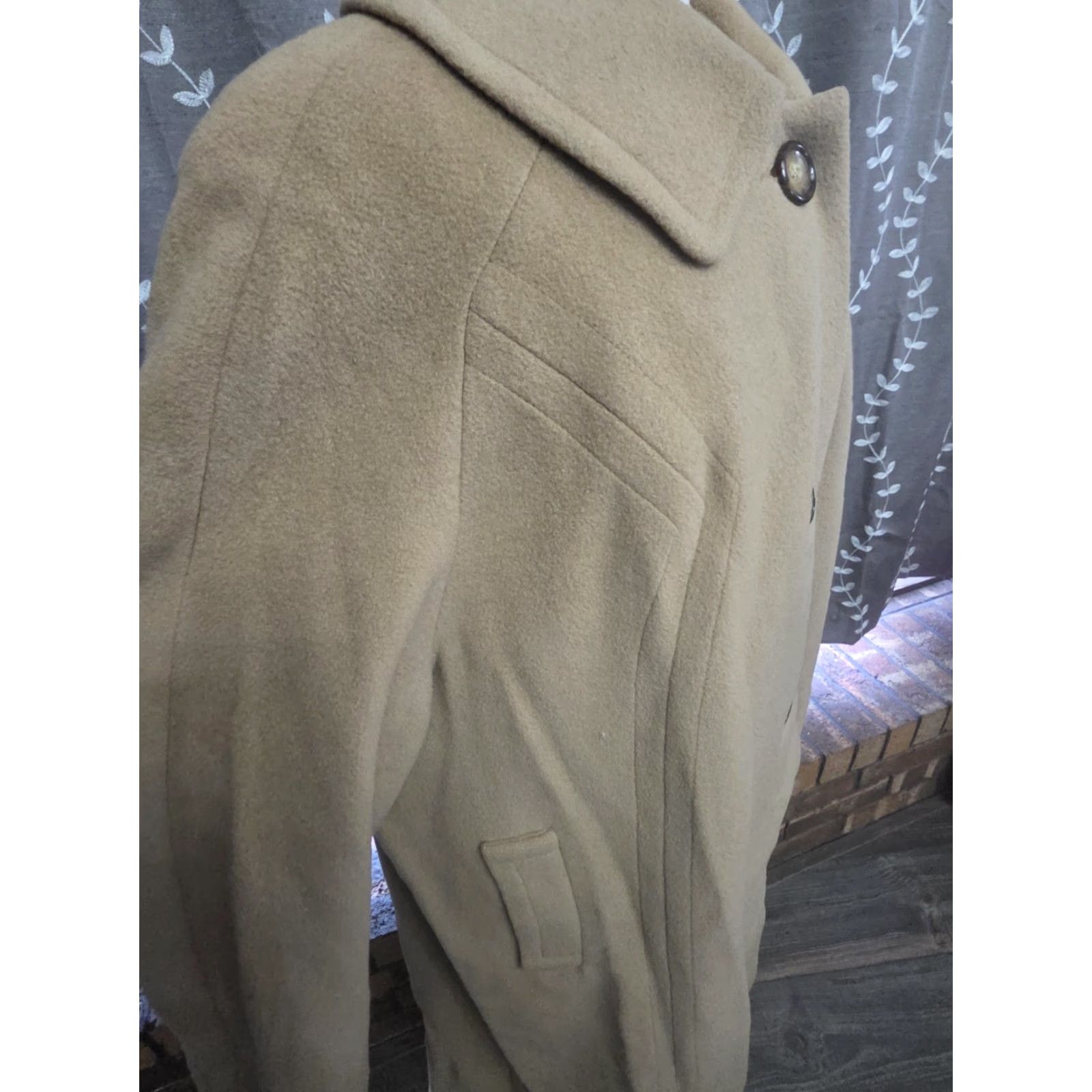 Camel VINTAGE UnionMade Coat Women's Long Camel Beige 100% Cashmere L/XL 1950s Size L / US 10 / IT 46 - 5 Thumbnail