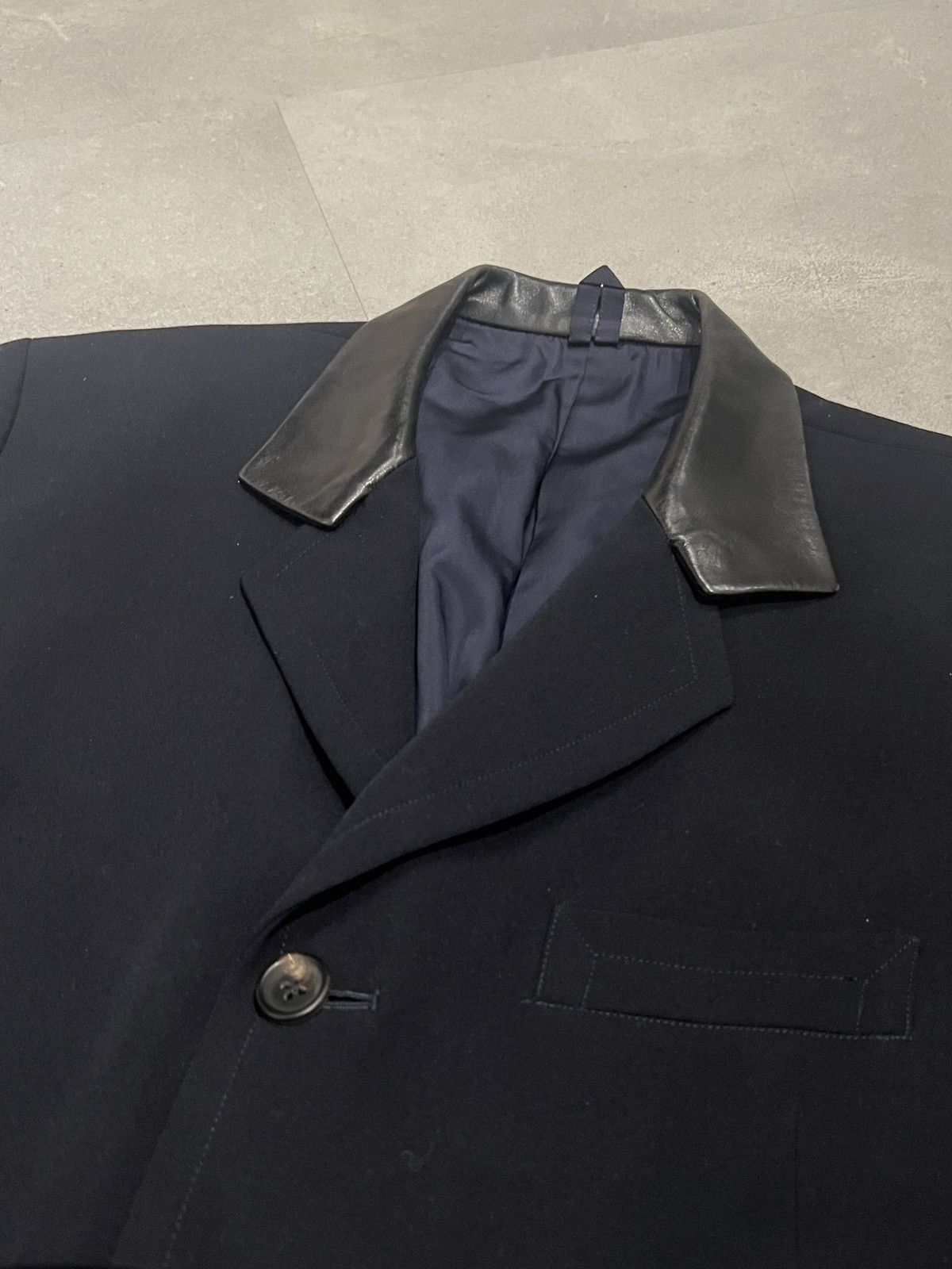 Comme des Garcons Homme Plus AW91 6.1 The Men Yohji Yamamoto Pour Homme Lambskin Jacket Size US L / EU 52-54 / 3 - 3 Thumbnail