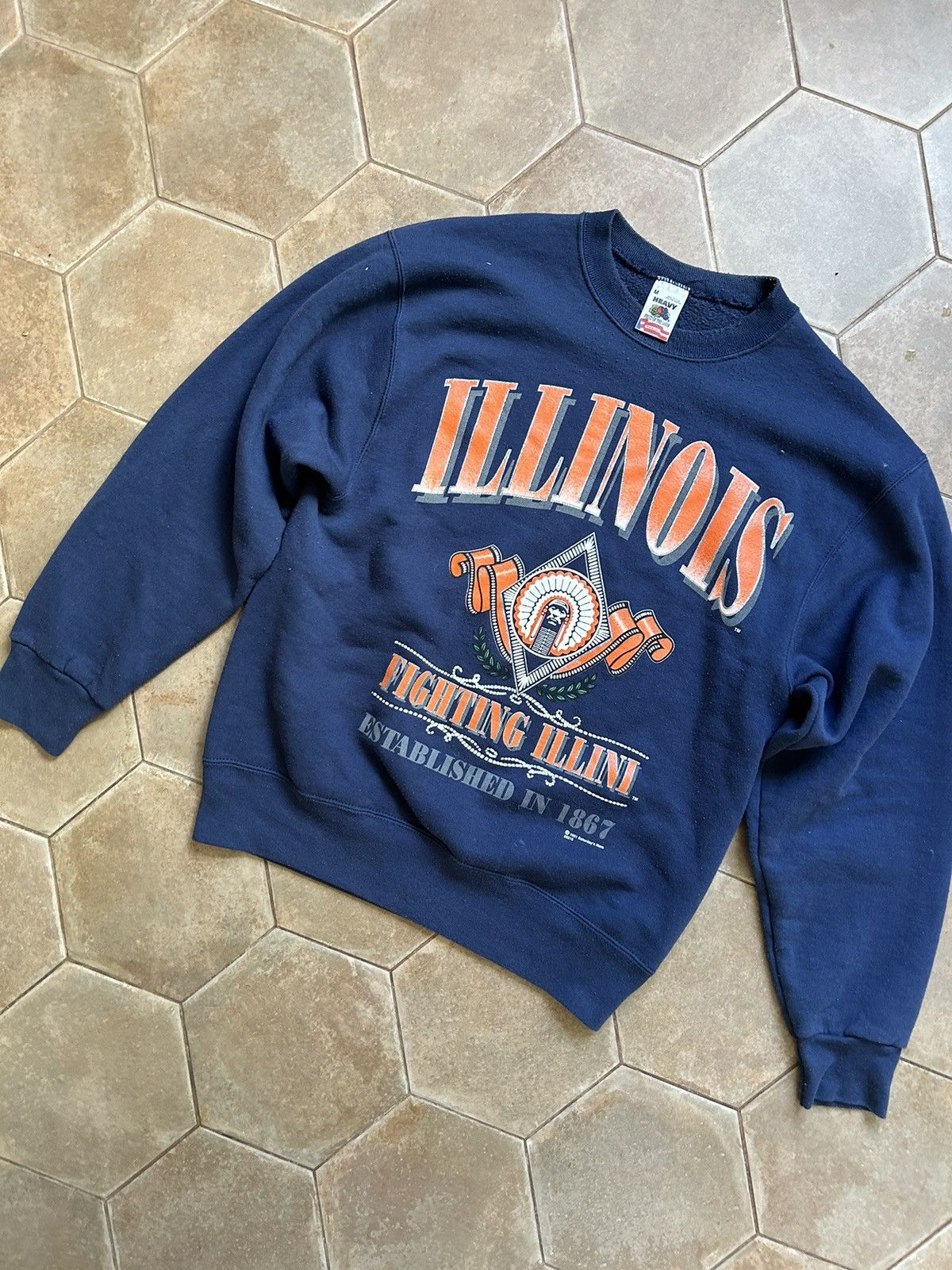 Vintage Vintage University of Illinois Sweatshirt Size US M / EU 48-50 / 2 - 2 Thumbnail