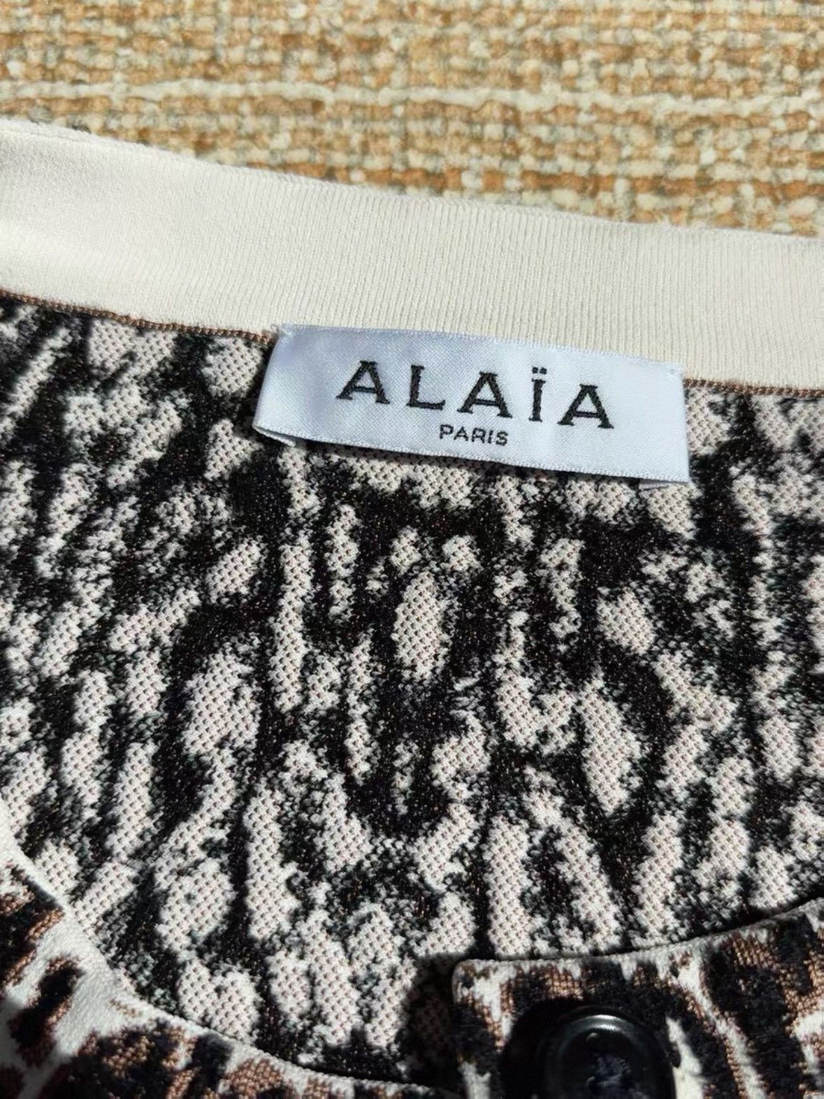 Alaia Alaïa Leopard Jacquard Cardigan Size L / US 10 / IT 46 - 2 Thumbnail