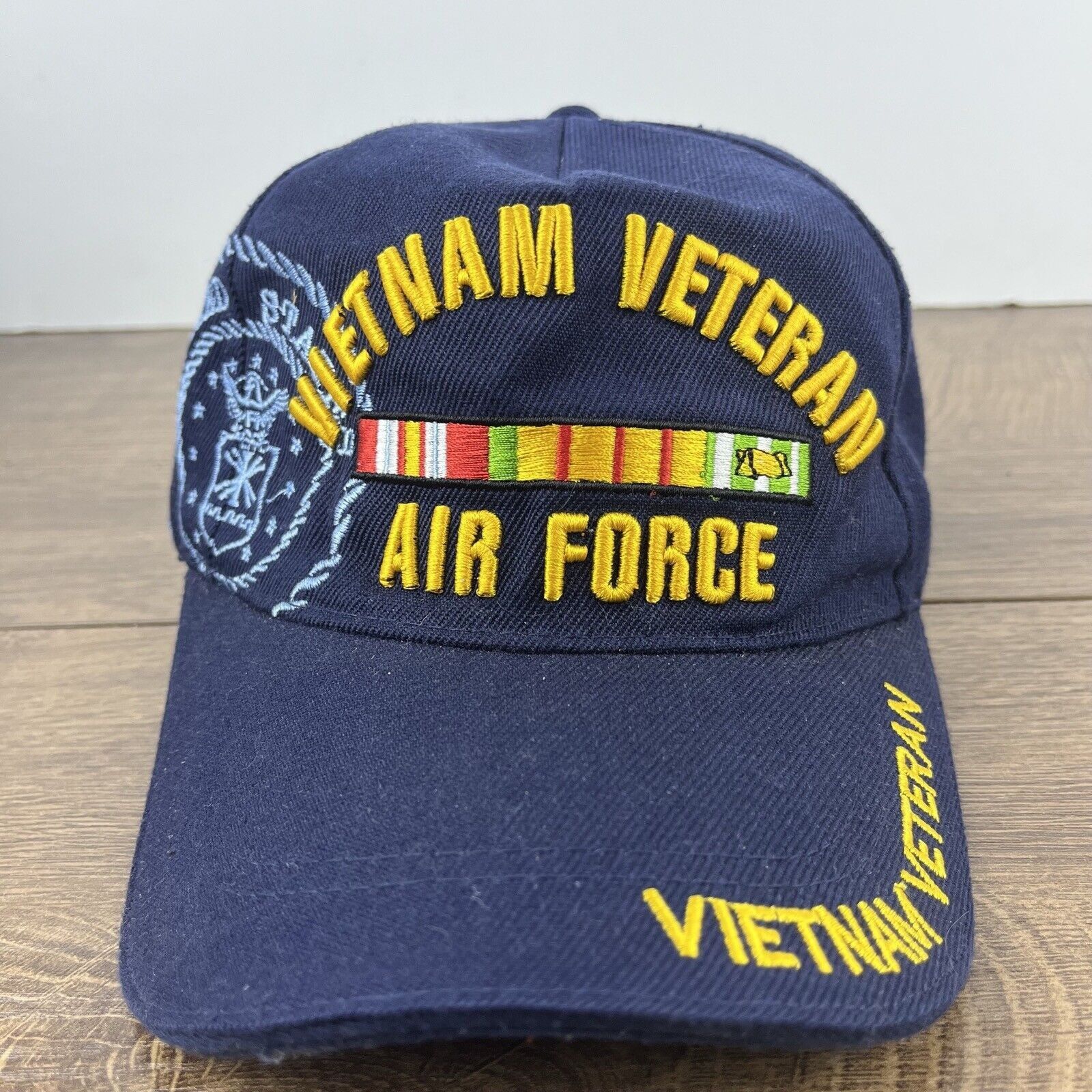 Other Vietnam Veteran Hat Air Force Hat Blue Hat Adjustable Blue A Size ONE SIZE - 4 Thumbnail