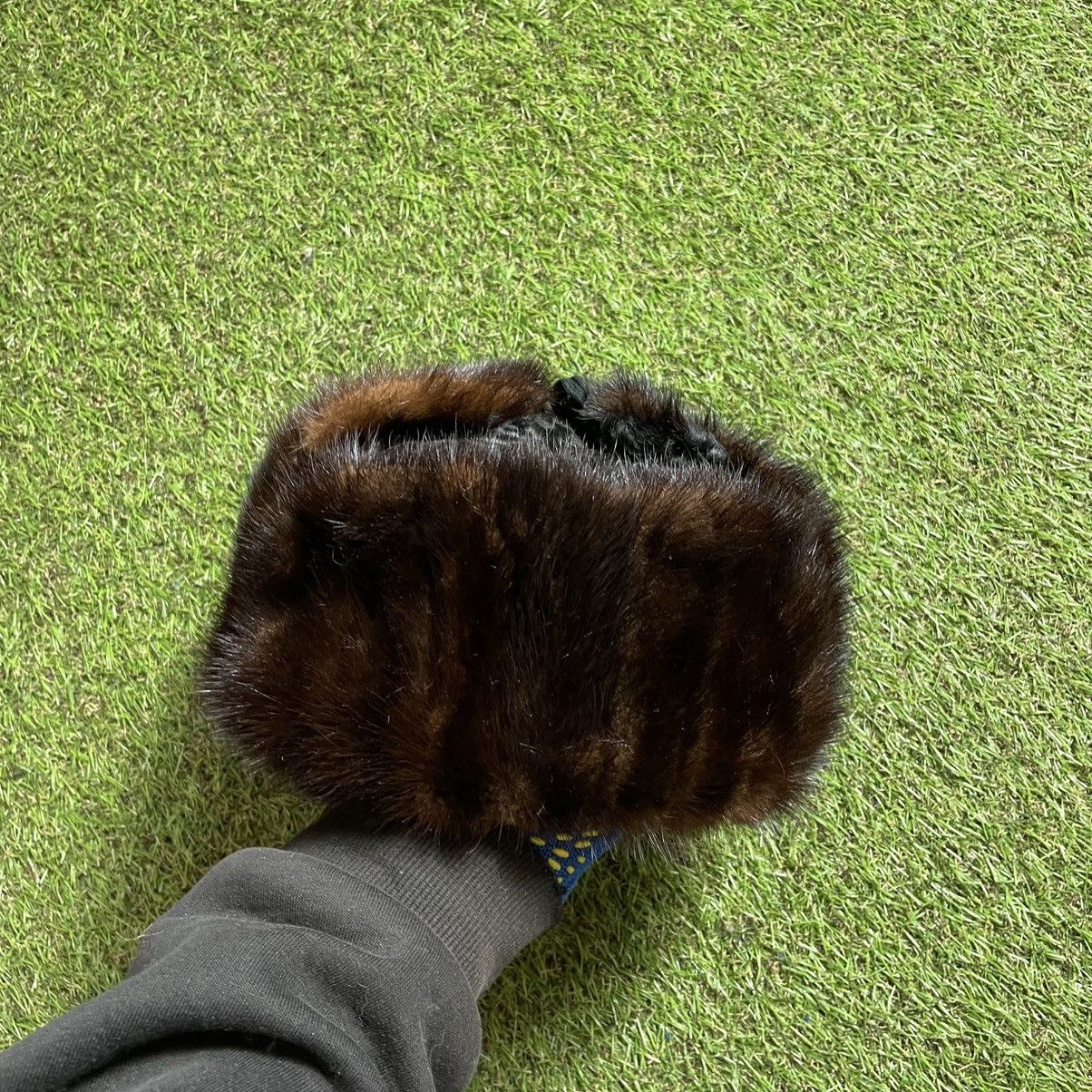 Vintage Vintage Karakul Fur Hat Textured Black Archive Winter OS Size ONE SIZE - 11 Thumbnail