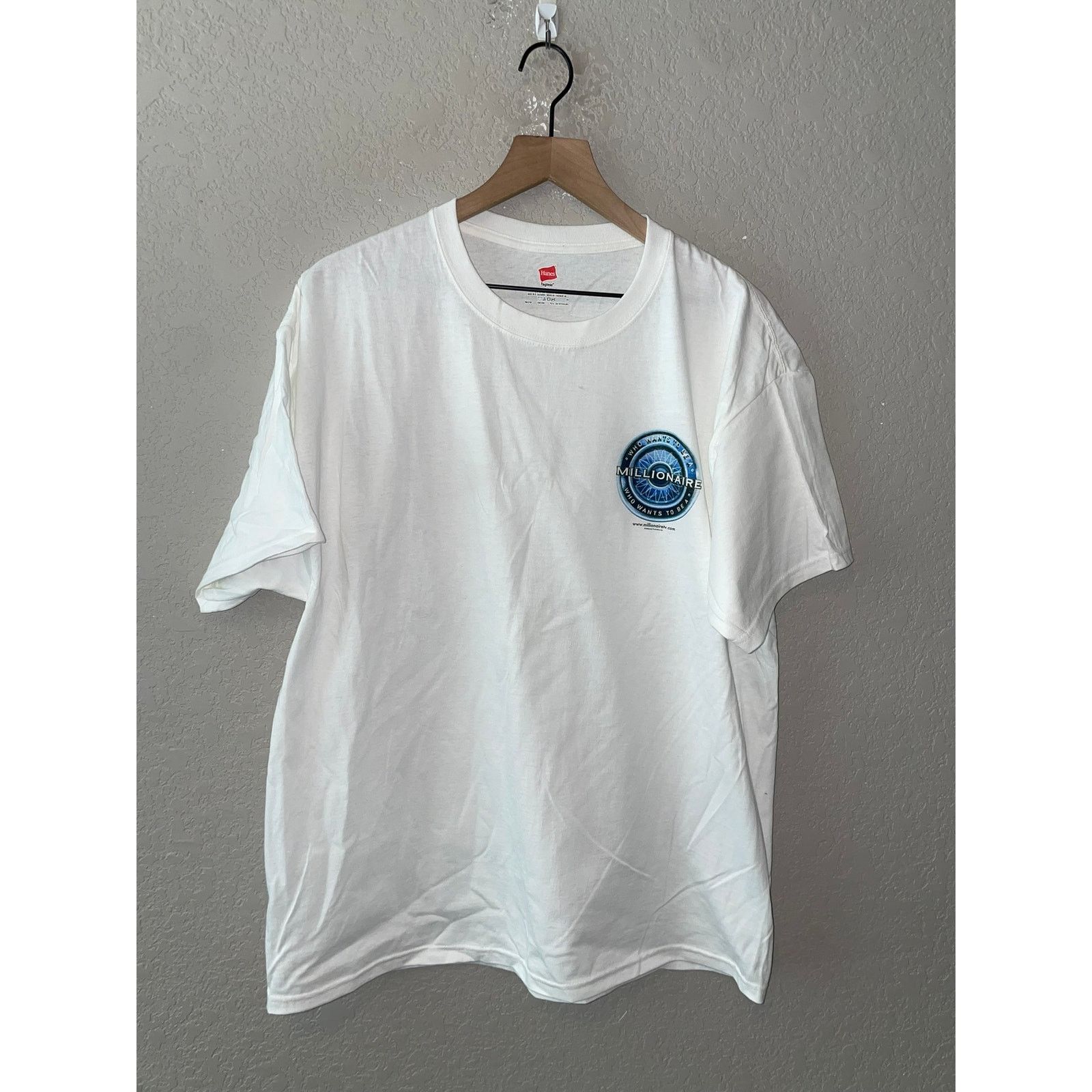 Hanes Who Wants To Be A Millionaire Shirt TV Promo White Tee XL Size US XL / EU 56 / 4 - 1 Thumbnail