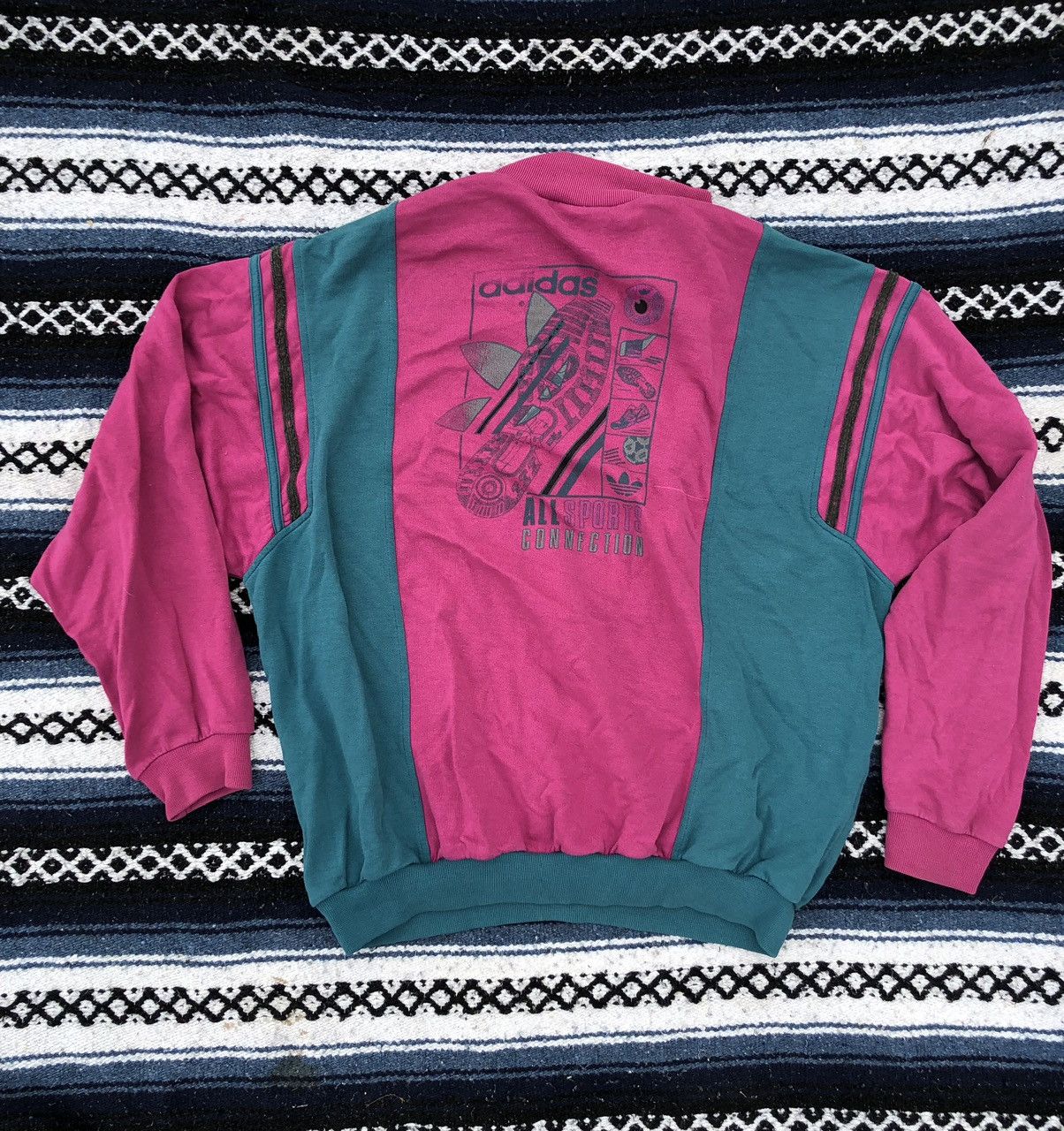Adidas × Vintage Adidas Jumper raspberry Jacket Vintage 80s 90s Size L Size US L / EU 52-54 / 3 - 5 Thumbnail