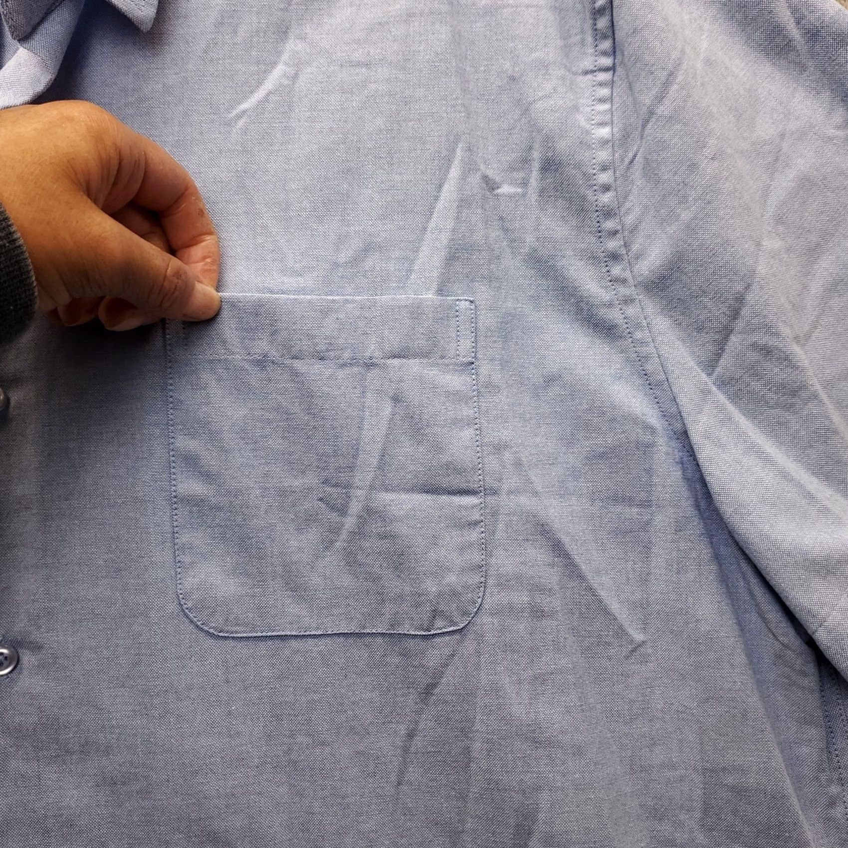 Vintage Paul Jones Shirt Mens 2XL Blue Short Sleeve Button-Up Oxford Travel Size US XXL / EU 58 / 5 - 5 Thumbnail