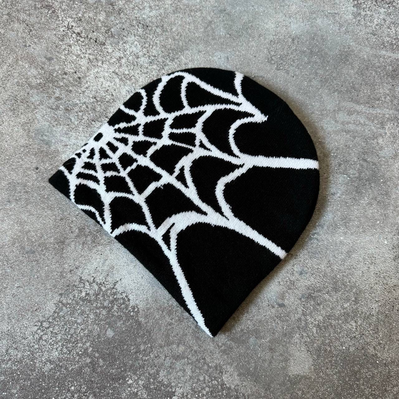 20471120 Y2K Spider Web Unisex Beanie Hat Size ONE SIZE - 2 Thumbnail