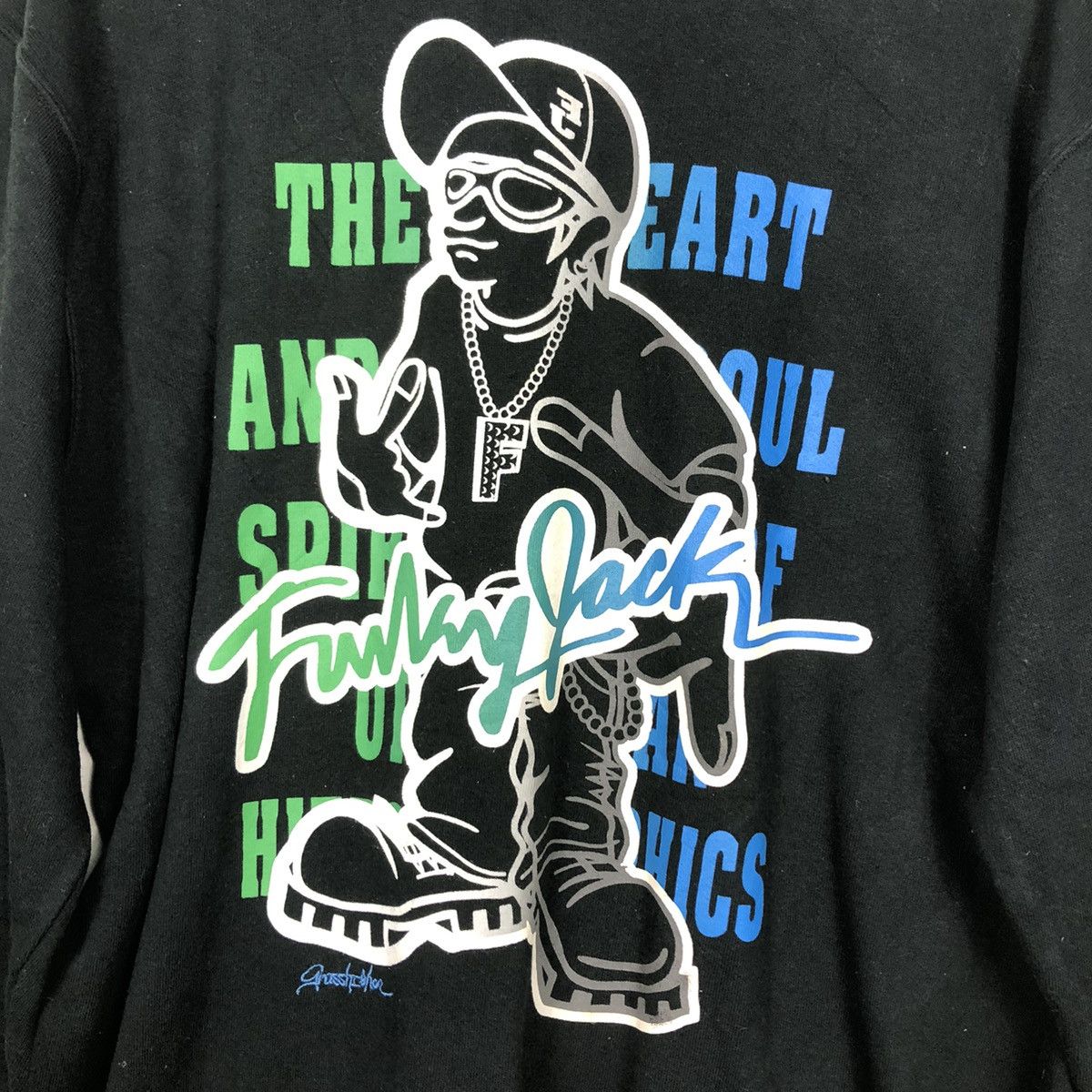 Japanese Brand 📌Vintage Sweatshirt Grass Hither Full Print Skate Style Size US L / EU 52-54 / 3 - 13 Thumbnail