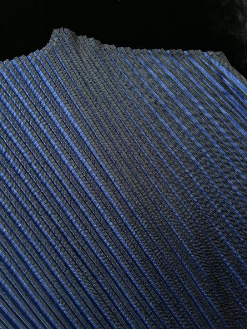 Issey Miyake Issey Miyake size:3 Dark blue twill spring pleated silhoue Size M / US 6-8 / IT 42-44 - 7 Thumbnail