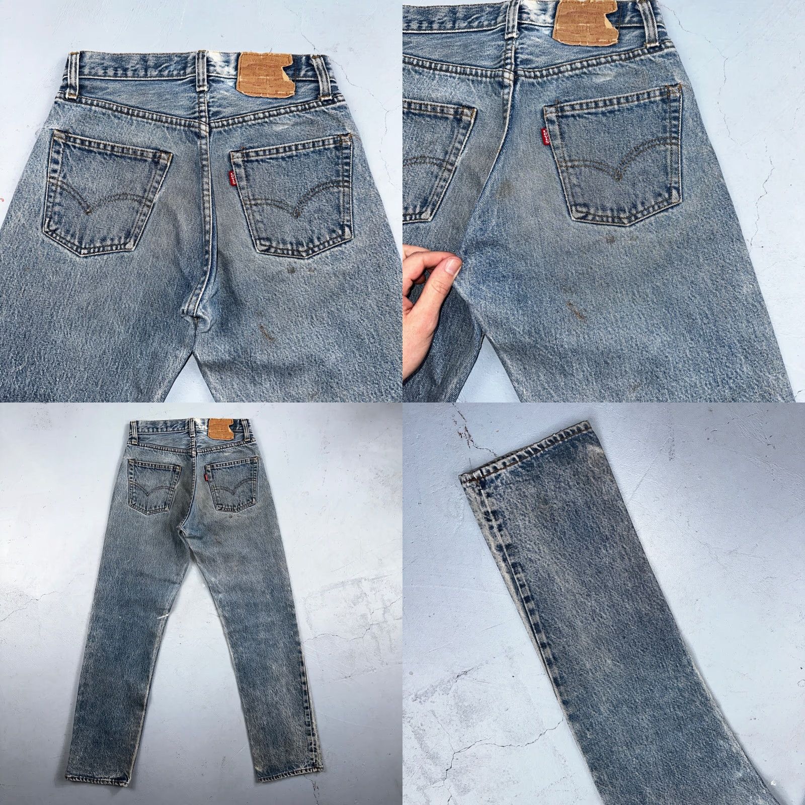 Levi's VINTAGE Levi's 501 Jeans Men 28x34 Blue Denim Straight 80s USA Selvedge Distressed Classic 501 XX Size US 28 / EU 44 - 11 Thumbnail