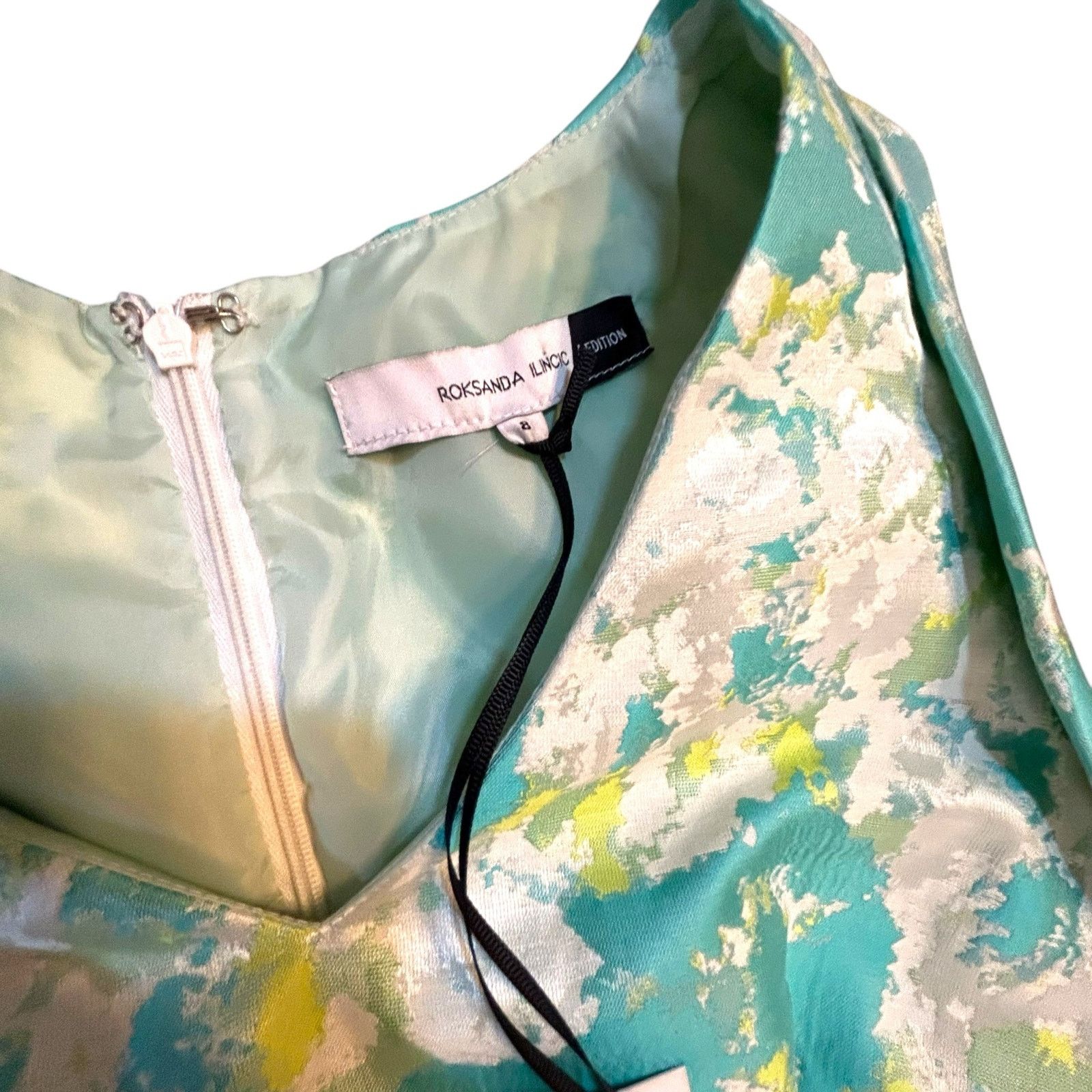 ROKSANDA NWT Roksanda Ilincic Aqua Floral Sheath Dress - Size 8 Size M / US 6-8 / IT 42-44 - 2 Thumbnail