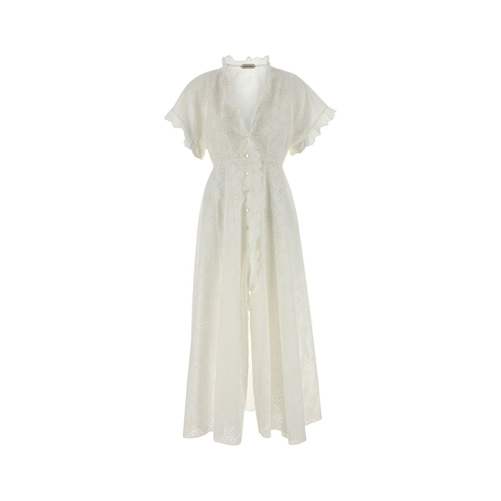 alberta ferretti white lace dress Sangallo lace summer dress