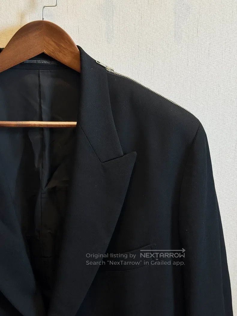 Yohji Yamamoto Yohji Yamamoto size 4 04aw Zip Long blazer Size 48R - 4 Thumbnail